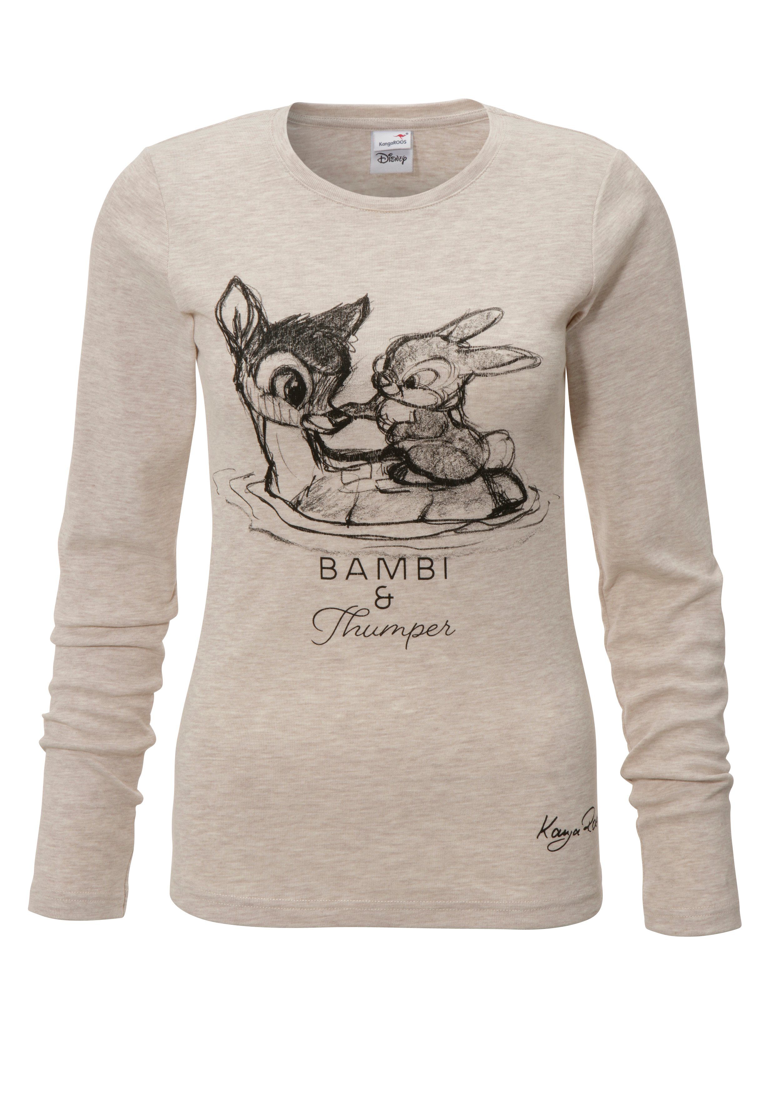 KangaROOS Langarmshirt Bambi & Klopfer Langarm, günstig online kaufen