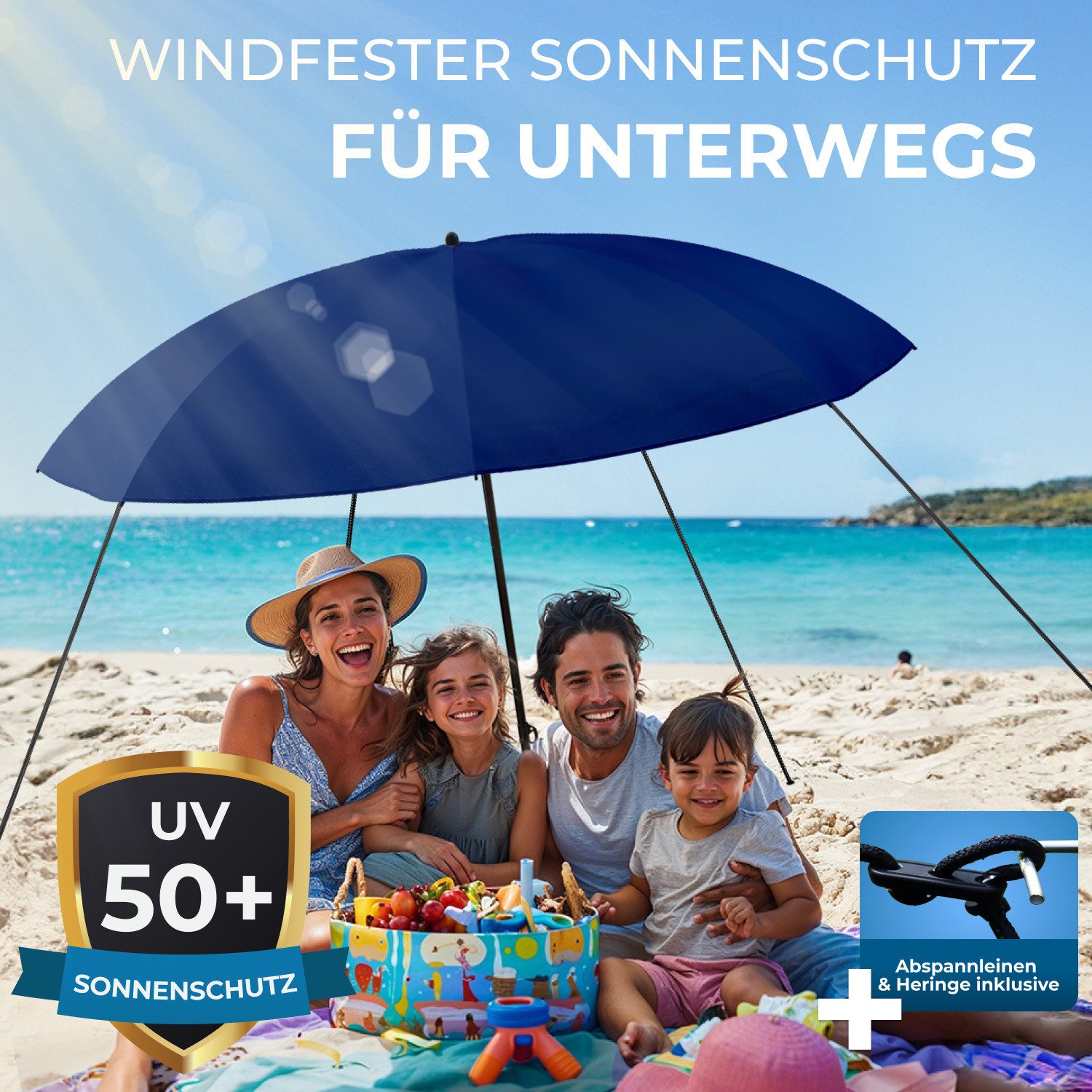 Styngard Sonnenschirm Reise Sonnenschirm Nizza, LxB: 180,00x155,00 cm, mit günstig online kaufen