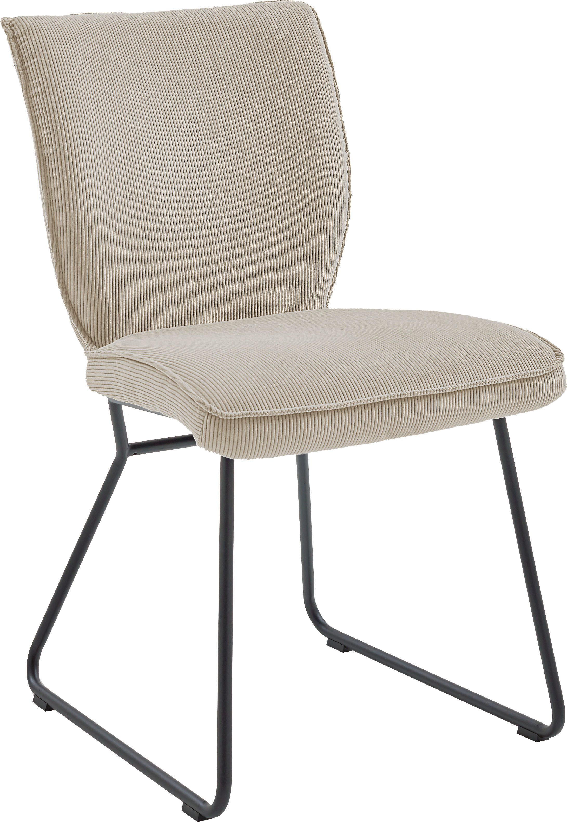 NIEHOFF SITZMÖBEL Esszimmerstuhl, 2er Set, Bezug Cord, Kufengestell, Sitzhöhe 50