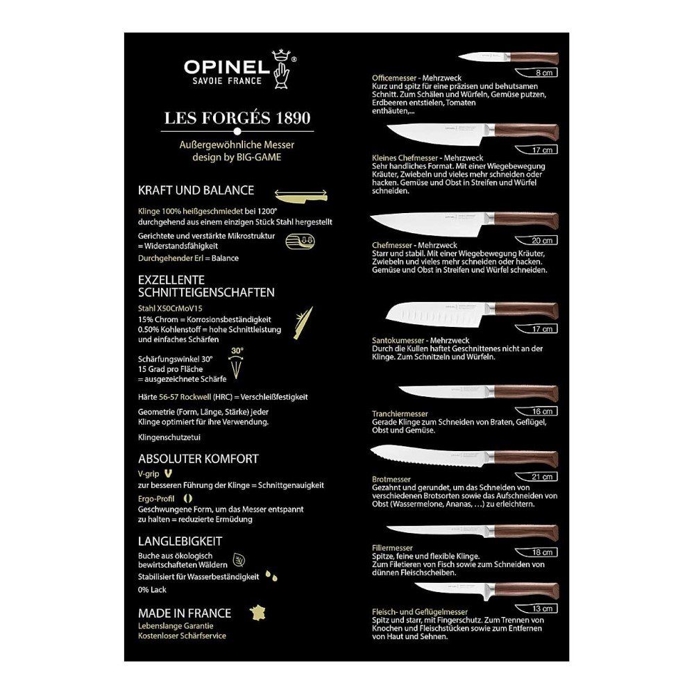Opinel Ножи для хлеба, Opinel LES FORGES 1890 Ножи для хлеба