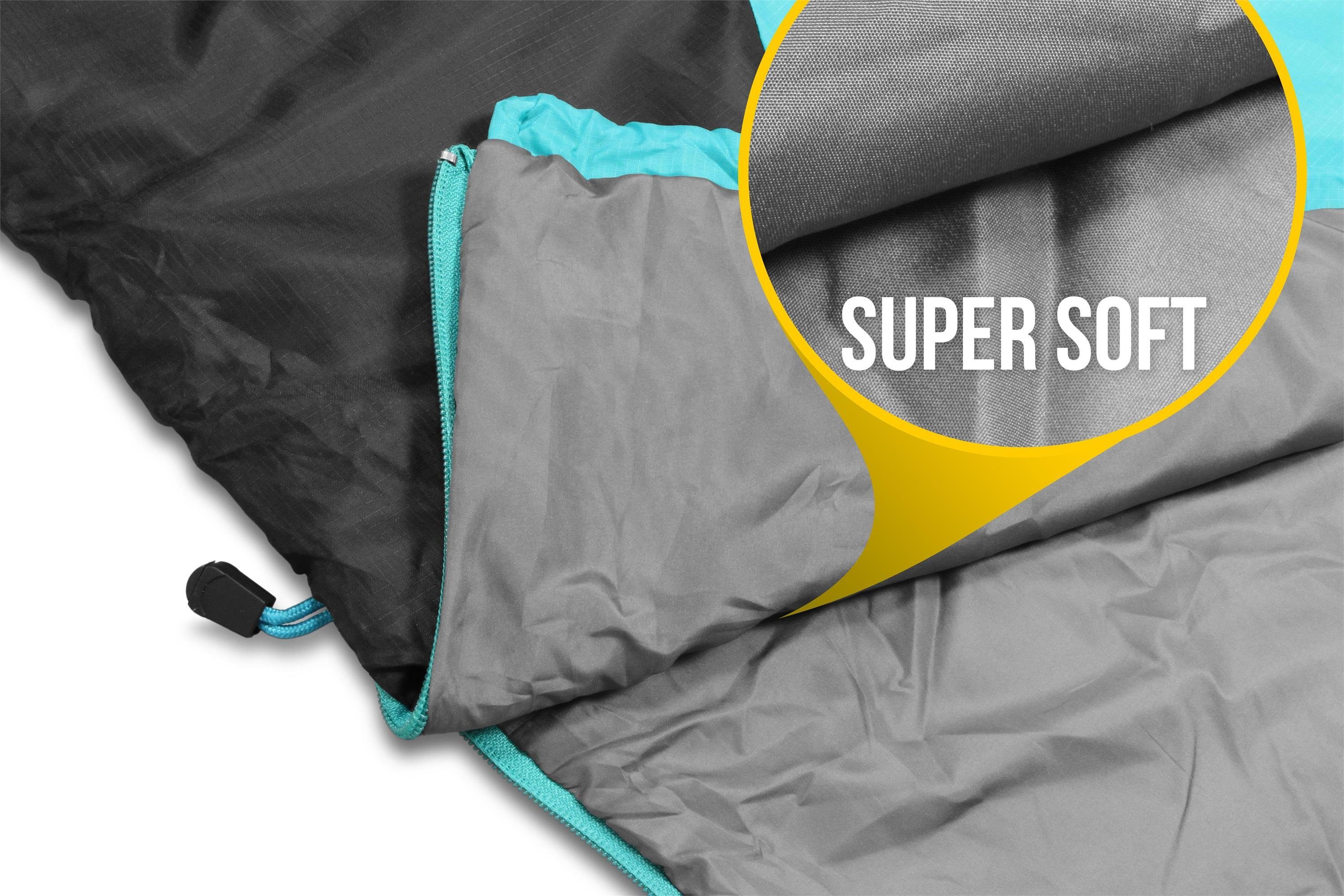 normani Deckenschlafsack Ultralight-Schlafsack (RV rechts) Runty, Ultraleicher, kompakter Einzelschlafsack mit 3D Microtech - 570 g – Bild 5 von 5
