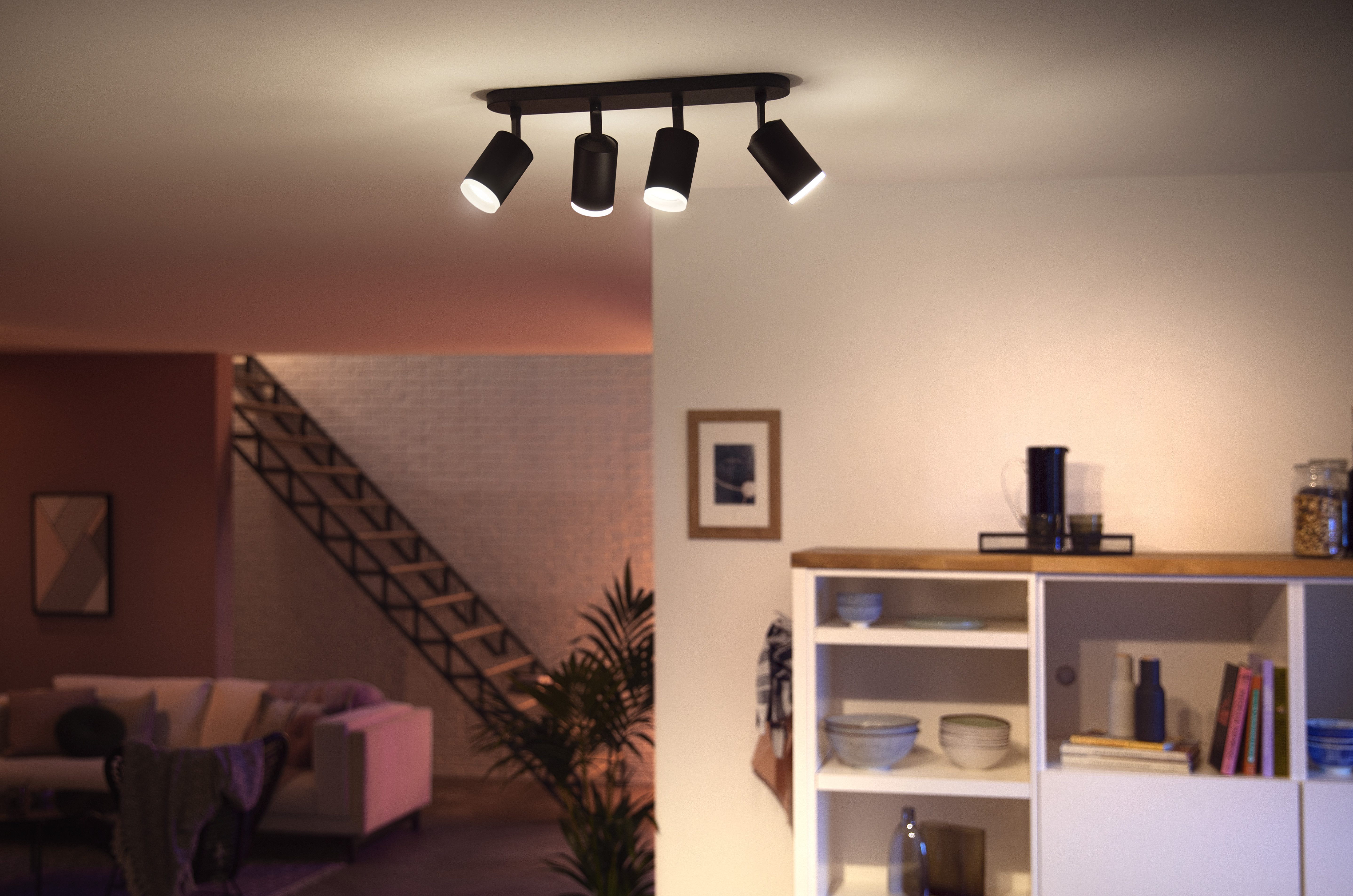 Philips Hue LED Deckenspot White & Color Ambiance Fugato 4er Aufbauspot, Abschaltautomatik, Bluetooth, CCT - über Fernbedienung, Dimmfunktion, Einschlafhilfe, Farbsteuerung, Farbwechsel, Memory, nach Trennung vom Netz, Nachtlichtfunktion, RGB, Smart Home, Timerfunktion, Weckerfunktion, dimmbar über Fernbedienung, mehrere Helligkeitsstufen, LED wechselbar, Farbwechsler, RGB, warmweiß - kaltweiß, Steuerbar per App und Stimme, Smart Home fähig, Farbfähig und Weißtöne