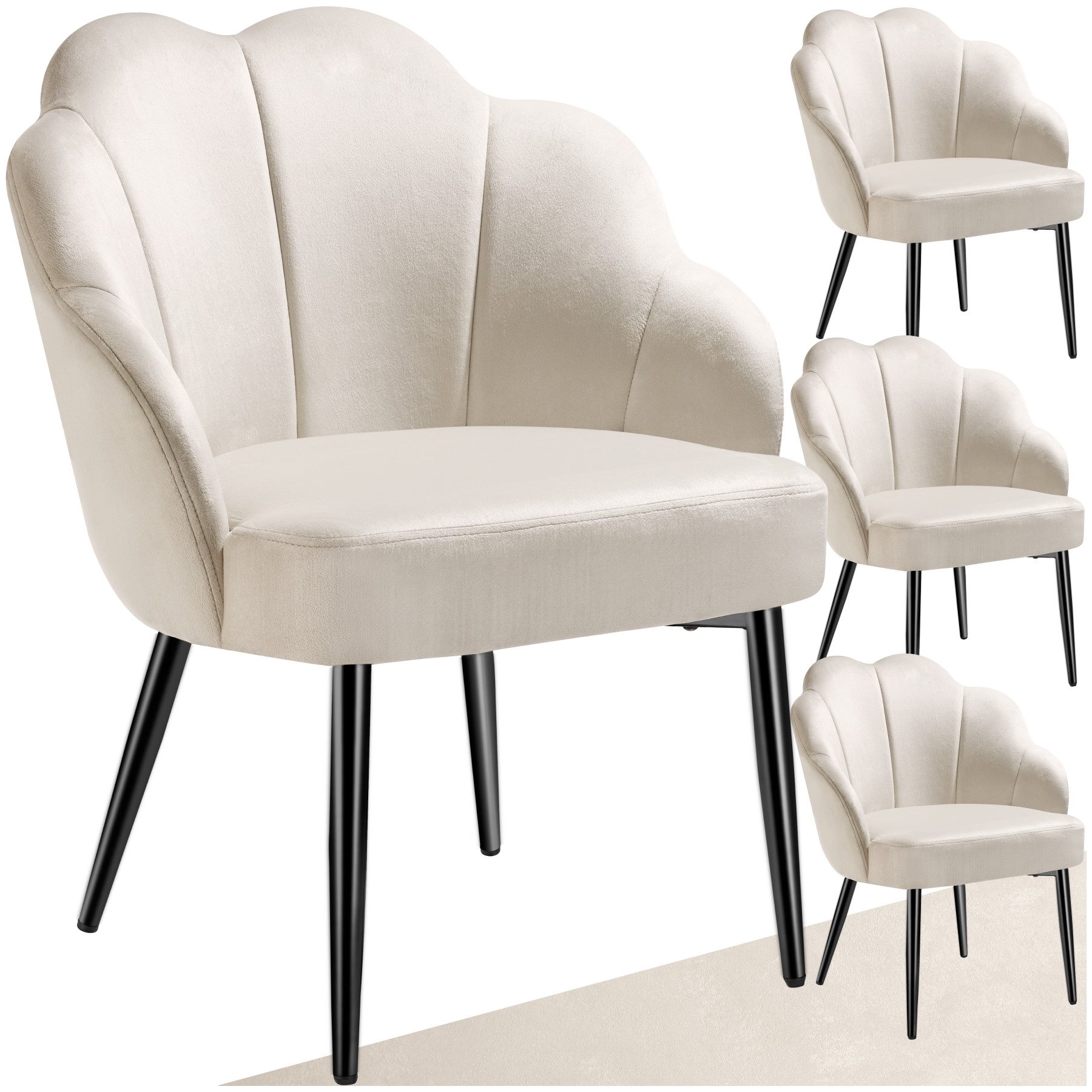 tectake Esszimmerstuhl Cocktailsessel (Set, 4 St), günstig online kaufen