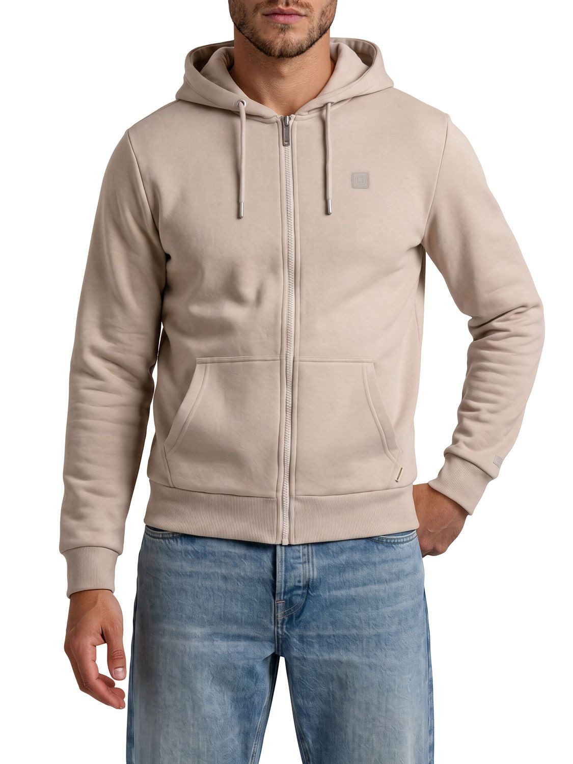 riverso Kapuzensweatjacke Herren Sweatjacke RIVBrad Regular Fit Hoodie mit Kängurutasche