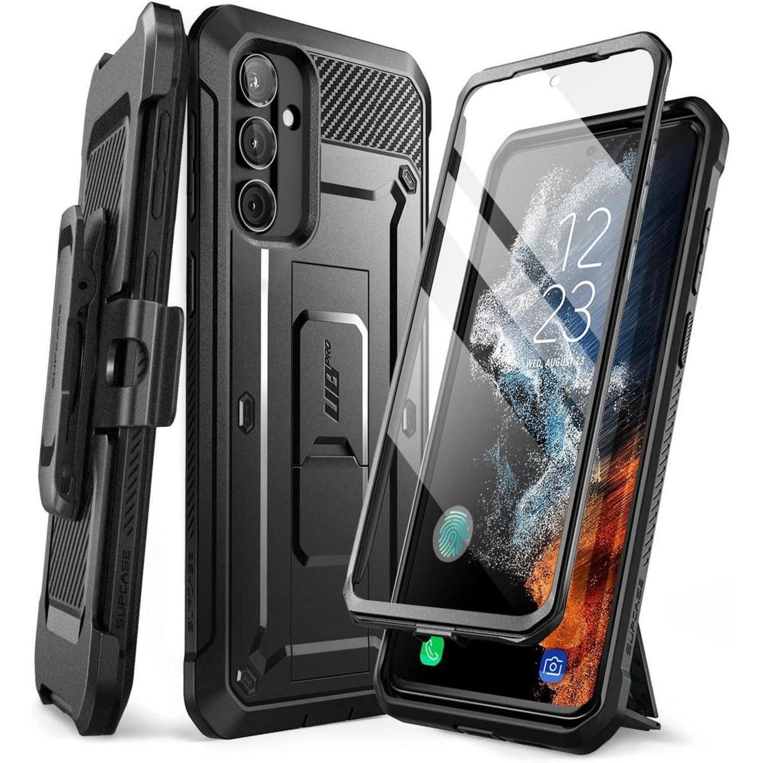 LuxusKollektion Handyhülle Handyhülle A54 5G Outdoor Bumper Case 360Grad Schutzhülle Schwarz