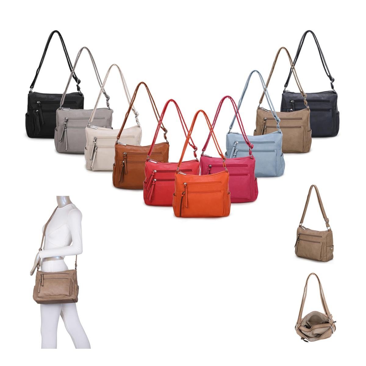 ITALYSHOP24 Schultertasche Damen Tasche Shopper Crossbody, günstig online kaufen