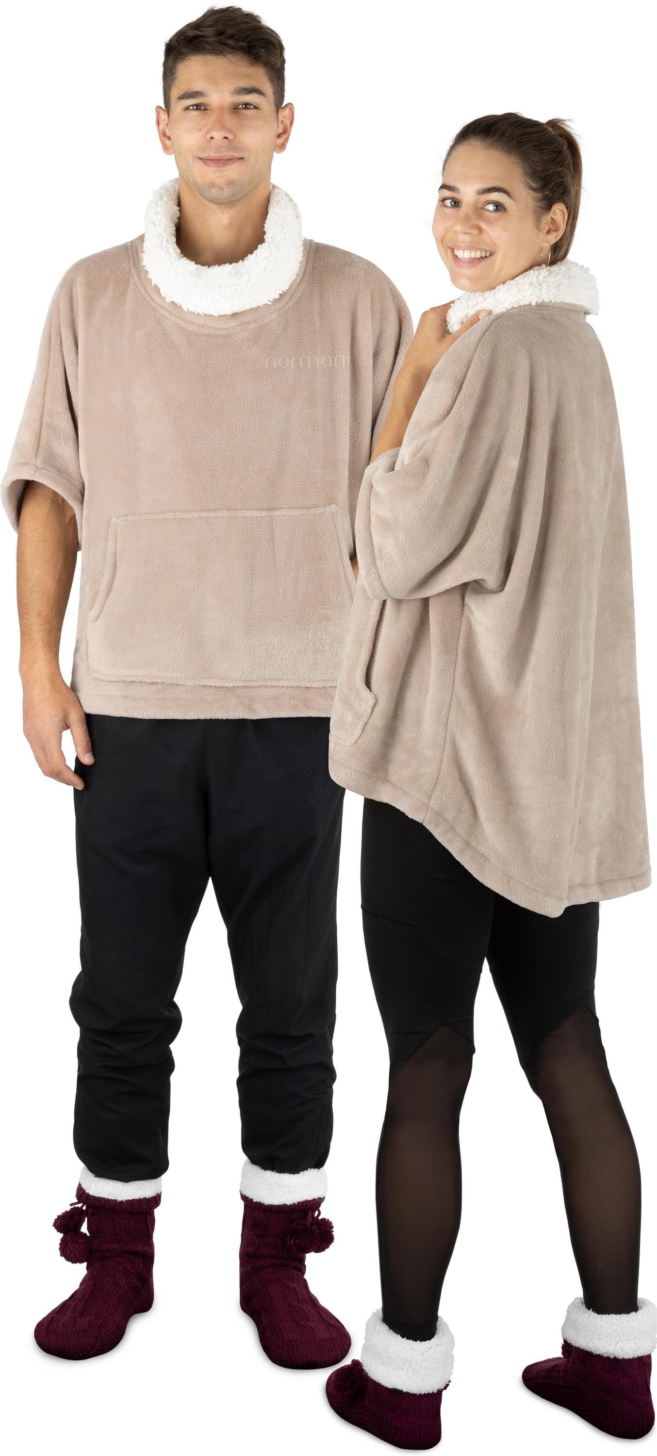 normani Sweatshirt Weicher Oversize Kuschelpullover Beige