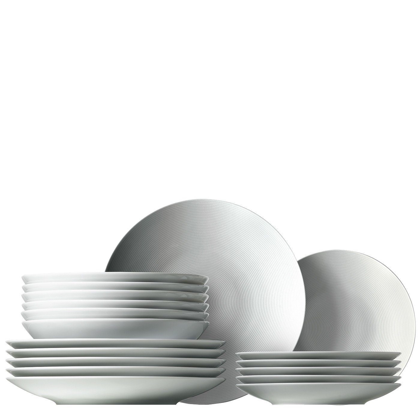 Thomas Porzellan Kaffeeservice Set 18-tlg. - LOFT Weiß - 1 Set (18-tlg), 6 Personen, Porzellan, Porzellan, spülmaschinenfest und mikrowellengeeignet