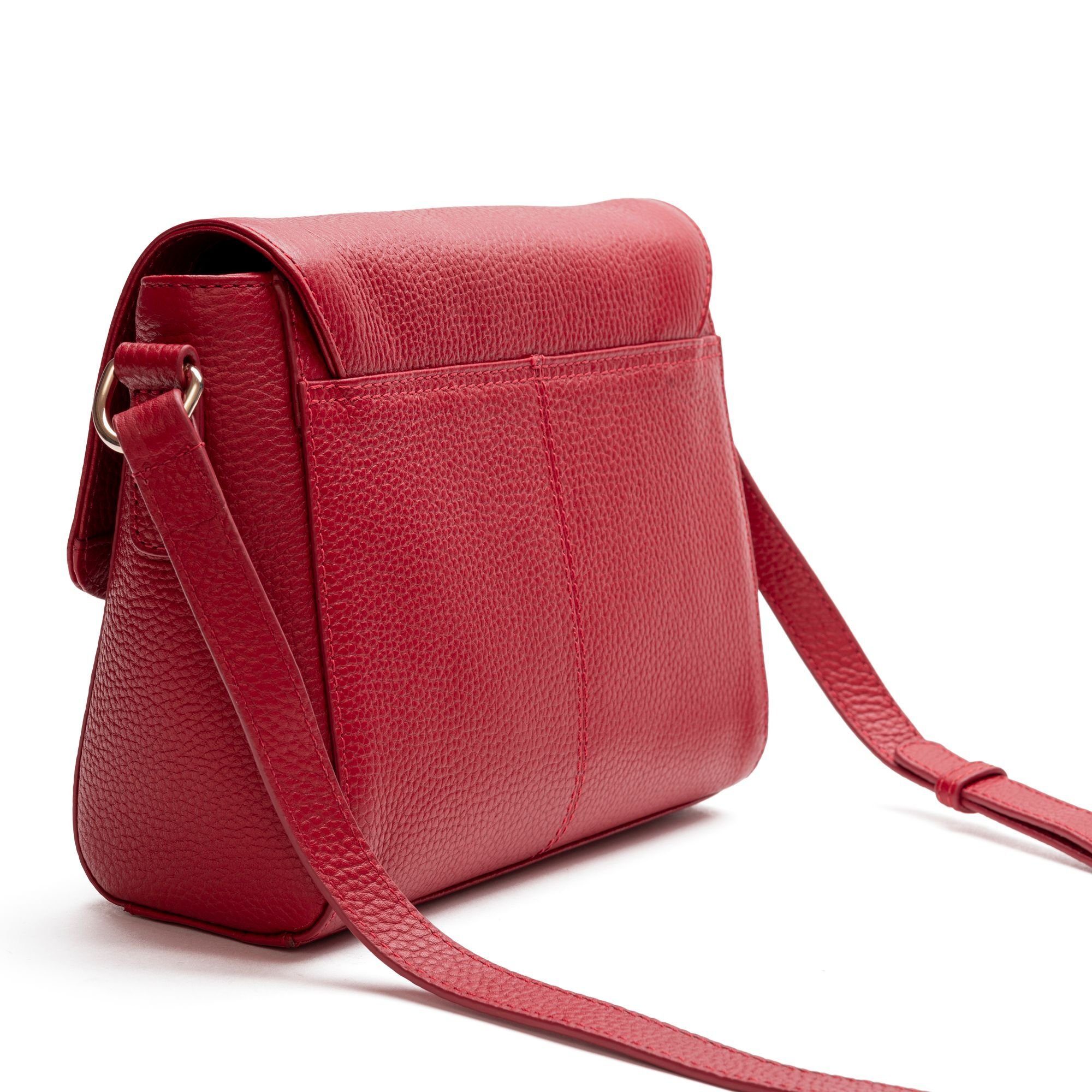 Bologna Leather, Umhängetasche Lazarotti red Leder