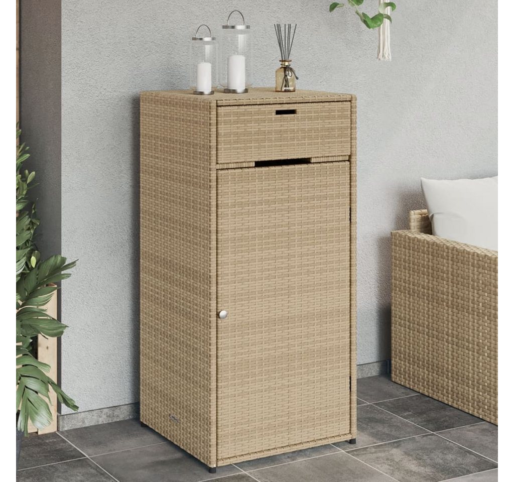 Thumbnail - vidaXL Gartenbox, Gartenschrank Beige 55x55x111 cm Poly Rattan