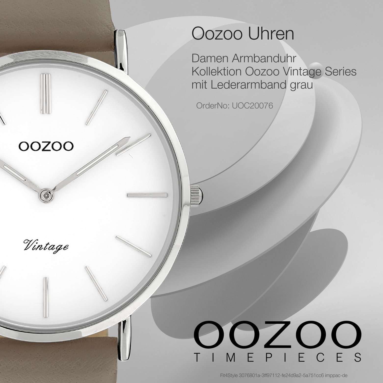 Oozoo groß Leder, OOZOO Armbanduhr 40mm) Fashion-Style Ultra (ca. rund, Quarzuhr Lederarmband, Slim Damen Damenuhr