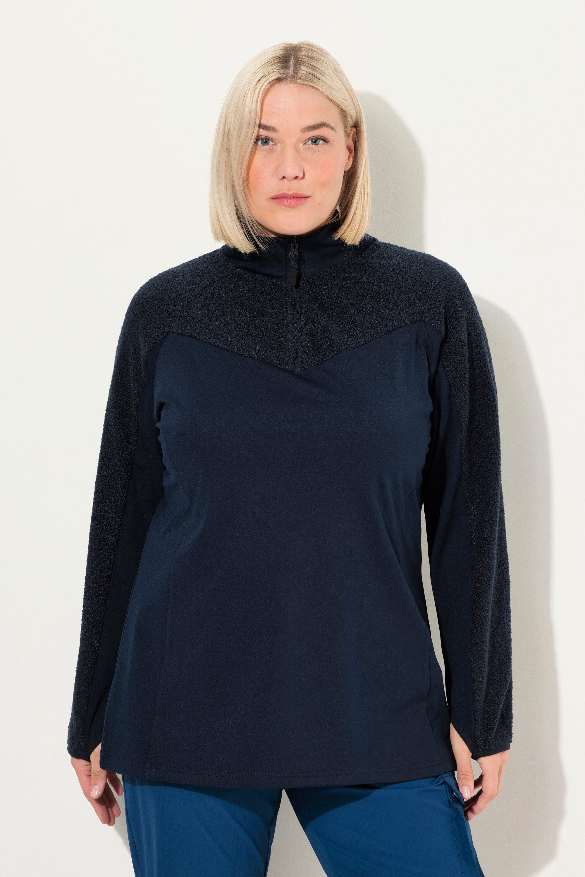 Ulla Popken Sweatshirt Sweatshirt Stretch Teddyfleece günstig online kaufen