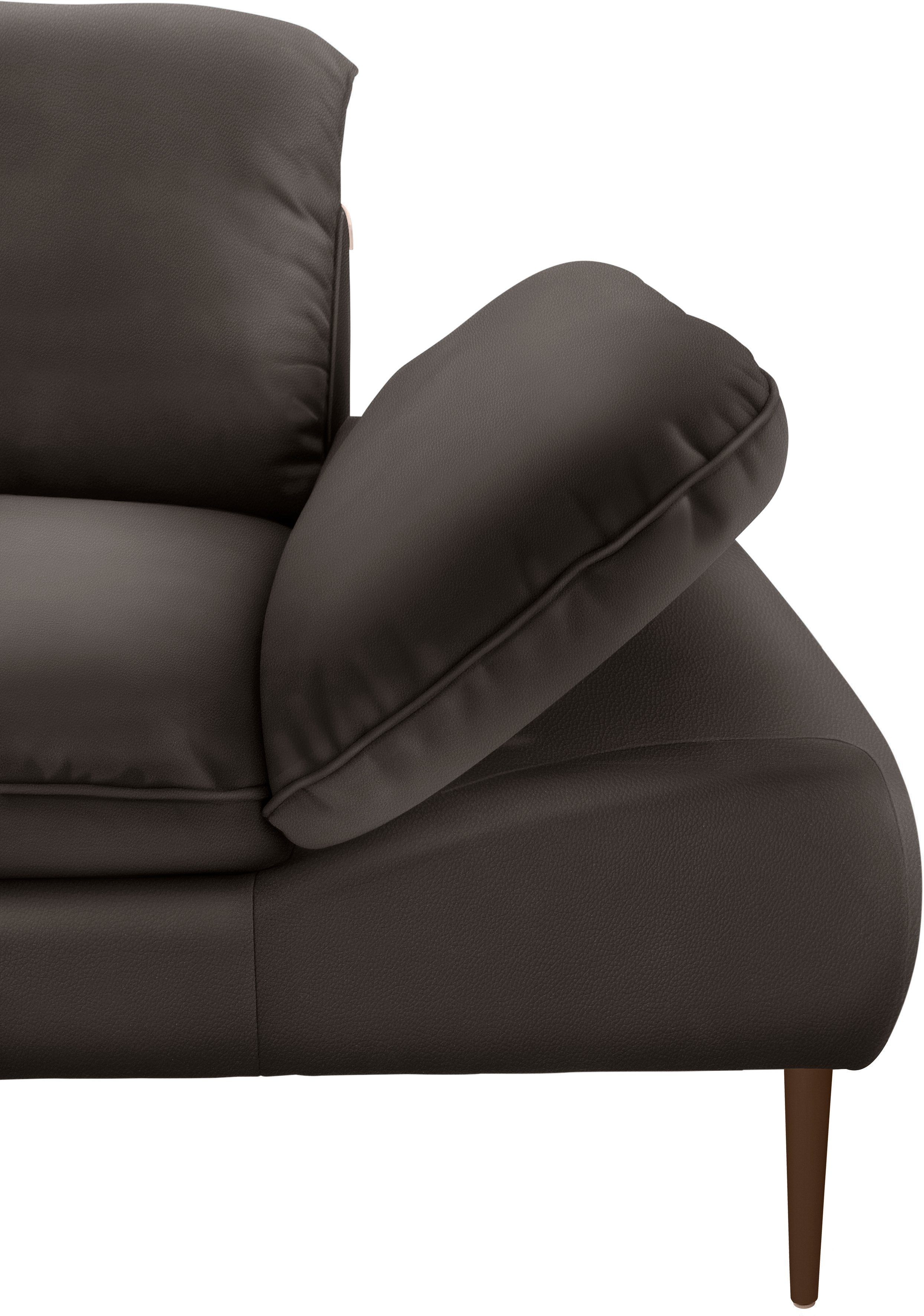 232 cm W.SCHILLIG enjoy&MORE, Füße Breite pulverbeschichtet, Sitztiefenverstellung, bronze 2,5-Sitzer