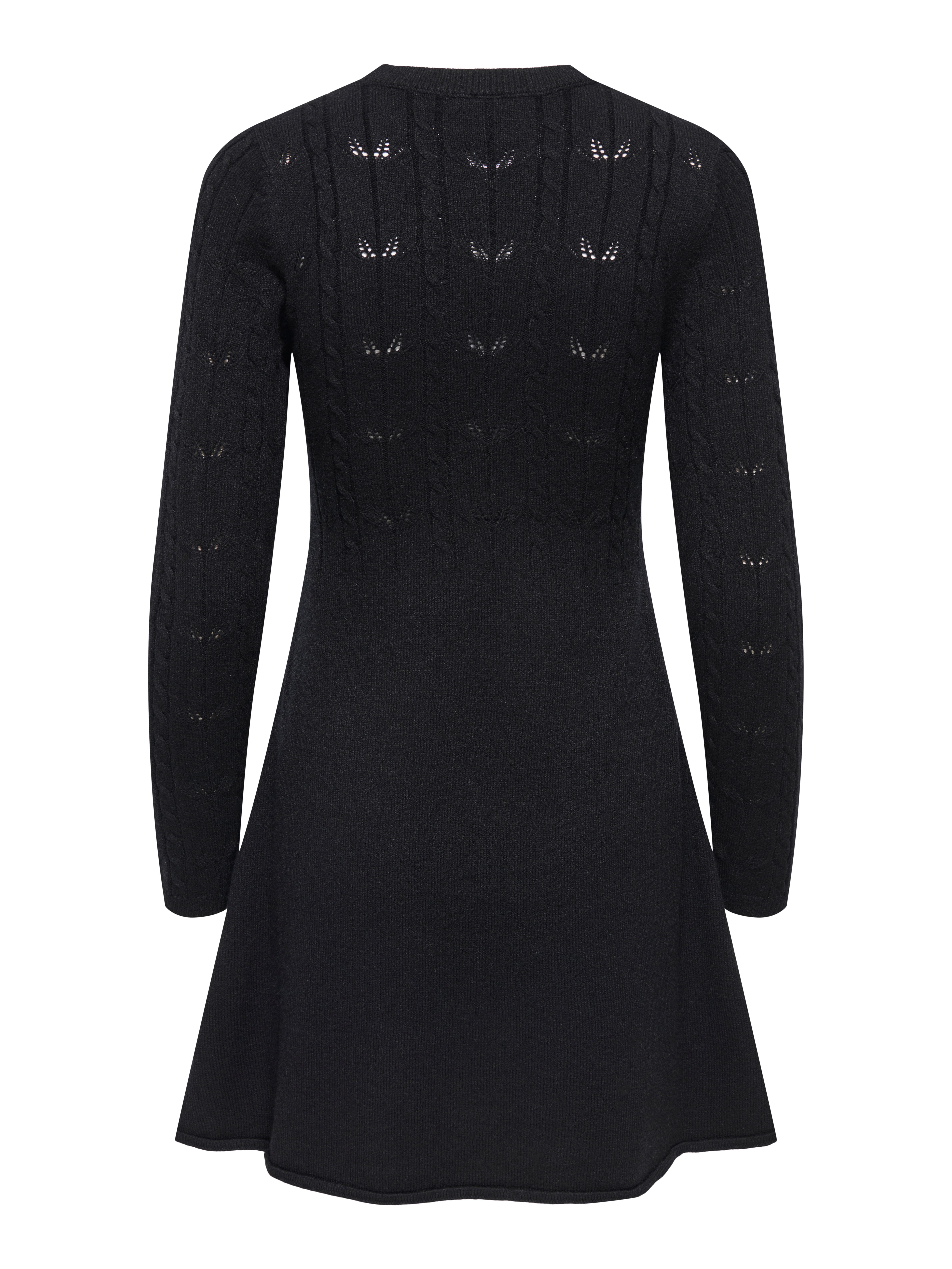 ONLY Strickkleid ONLKATIA LIFE LS O-NECK CABL DRES EX KNT Viskosemischung, regular fit, Rundhals