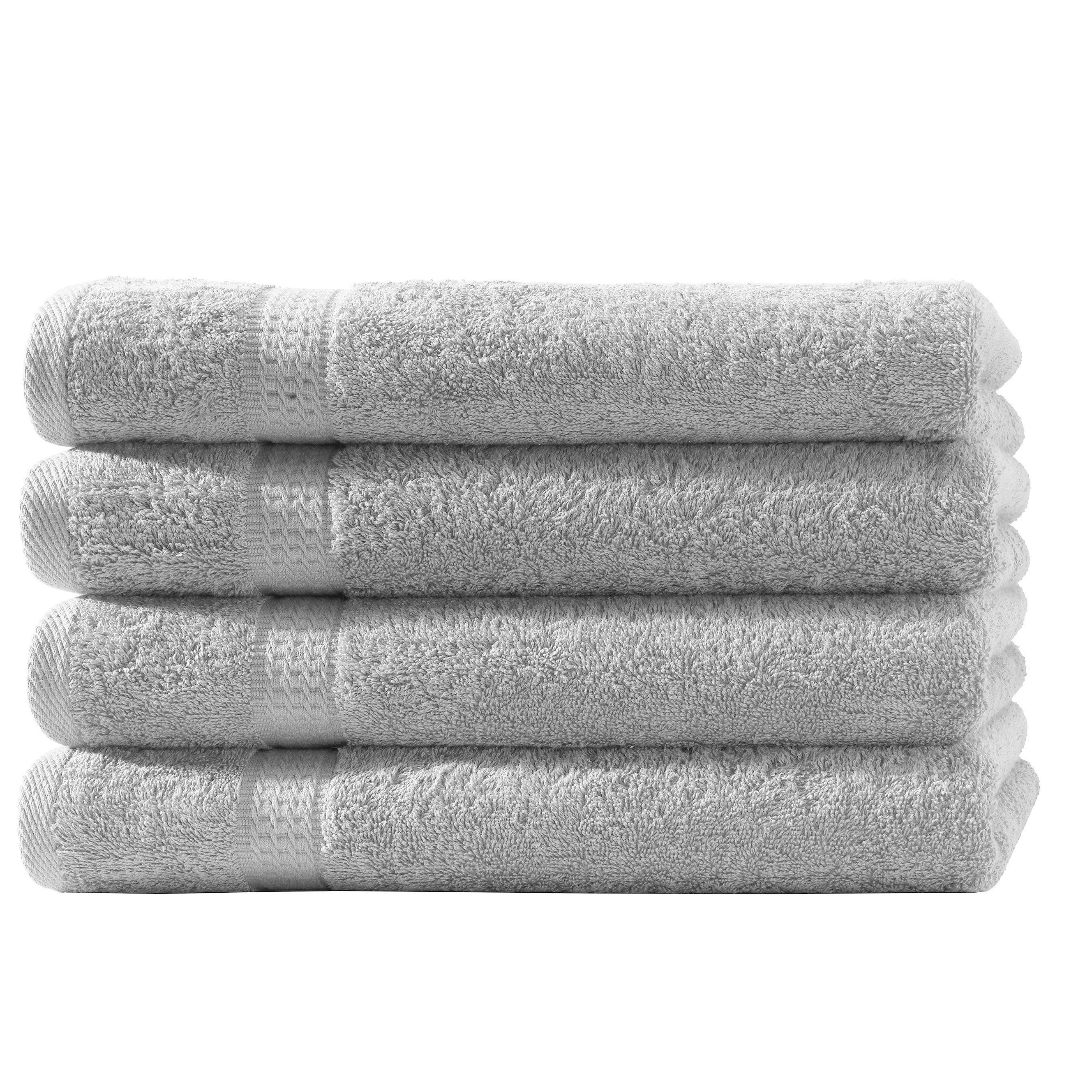 Hometex Premium Textiles Handtuch in Premium Qualität 500 g/m², Feinster Frottier-Stoff 100% Baumwolle, 4x Handtuch, Kuschelig weich, saugfähig, Extra schwere, flauschige Hotel-Qualität