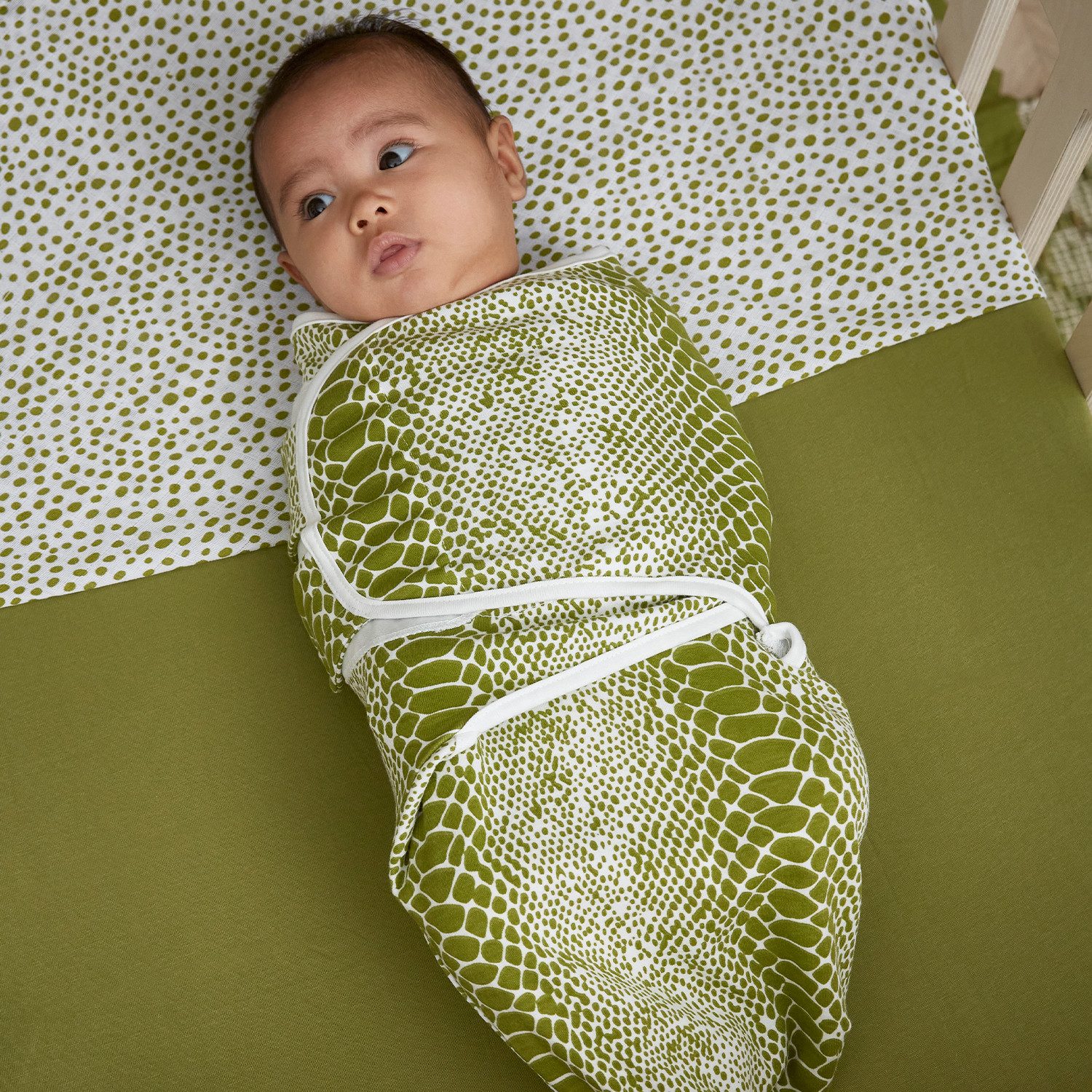 Meyco Baby Pucksack Snake Avocado (100% Baumwolle, 1 tlg), 0-3 maanden - 1-pack