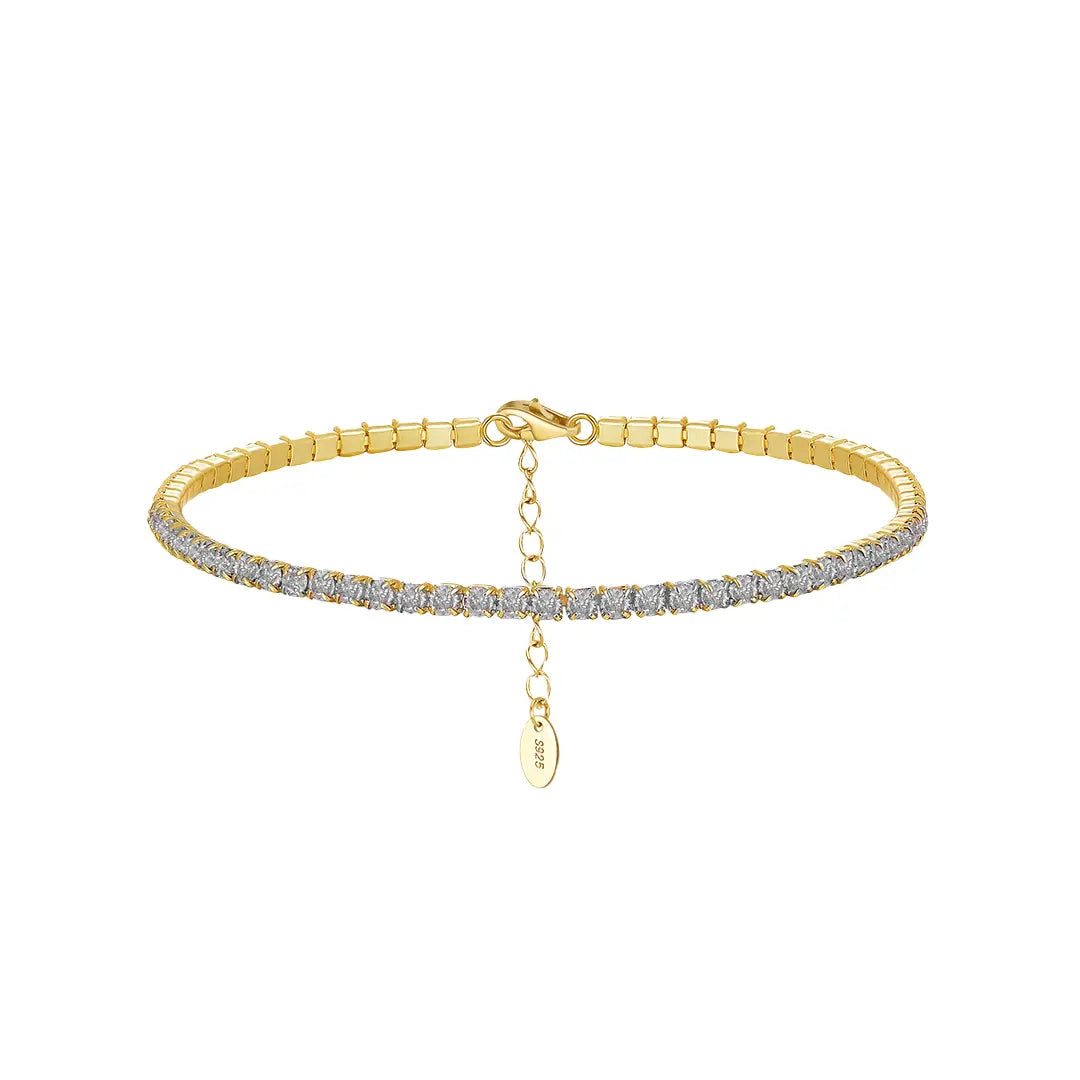 Tennisarmband Suzan Gold® Vergoldetes Tennisarmband aus 925 Silber für Damen