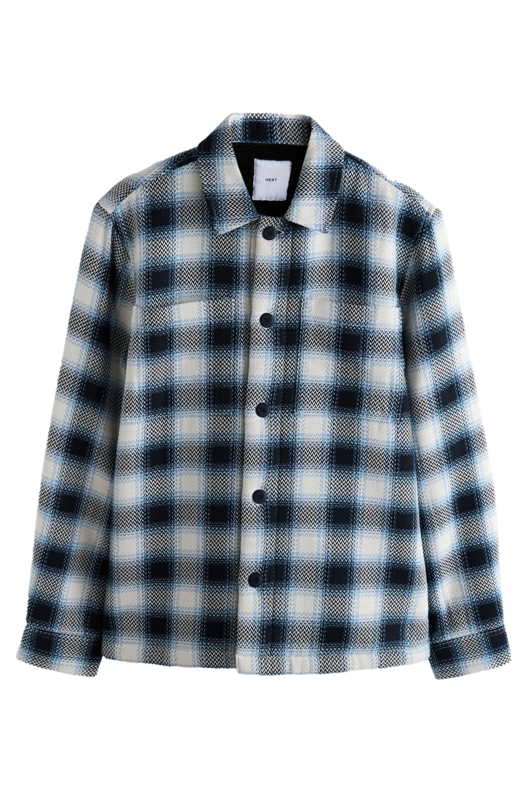 Hemdjacke Karierte Hemdjacke aus Twill mit Borgfutter
