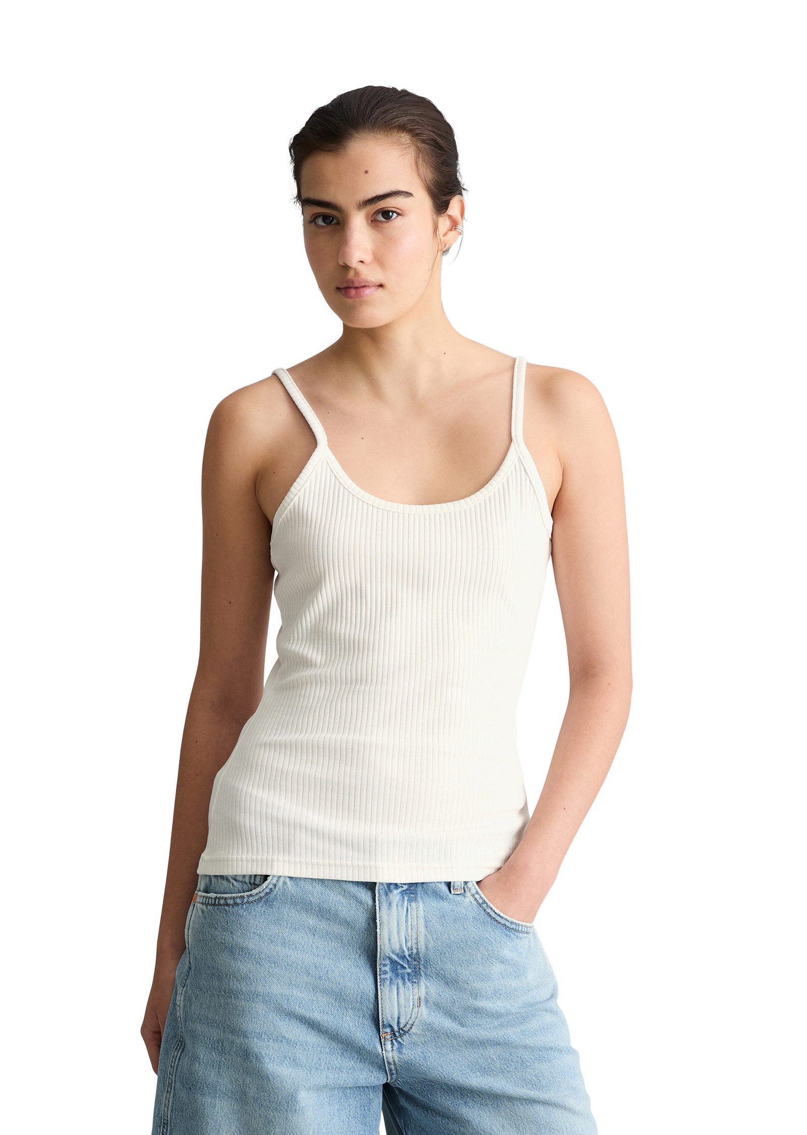 Marc O'Polo DENIM T-Shirt aus Rippjersey