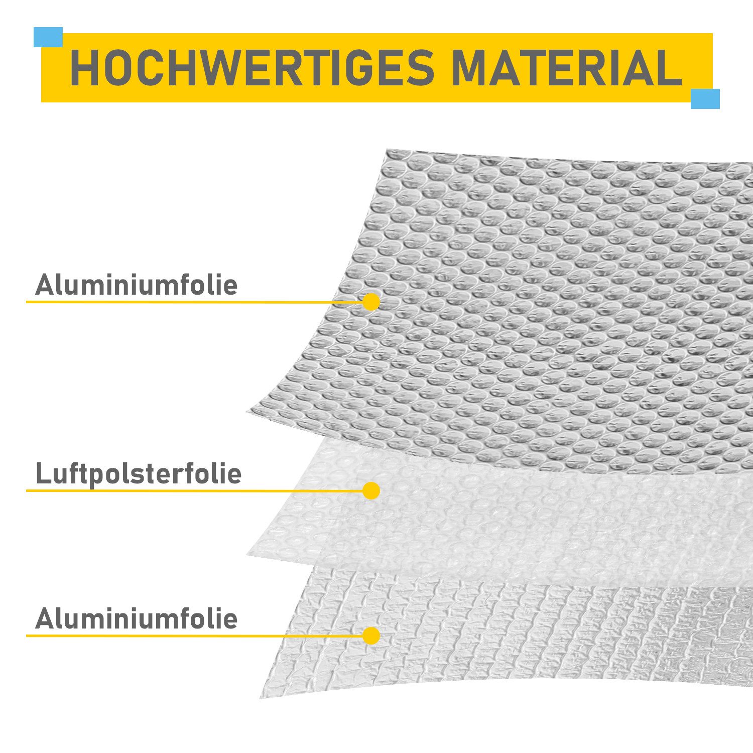 Clanmacy Heizkörper Isolierfolie 1x10m Dämmfolie Thermofolie Alu Dämmfolie 200 g/m²