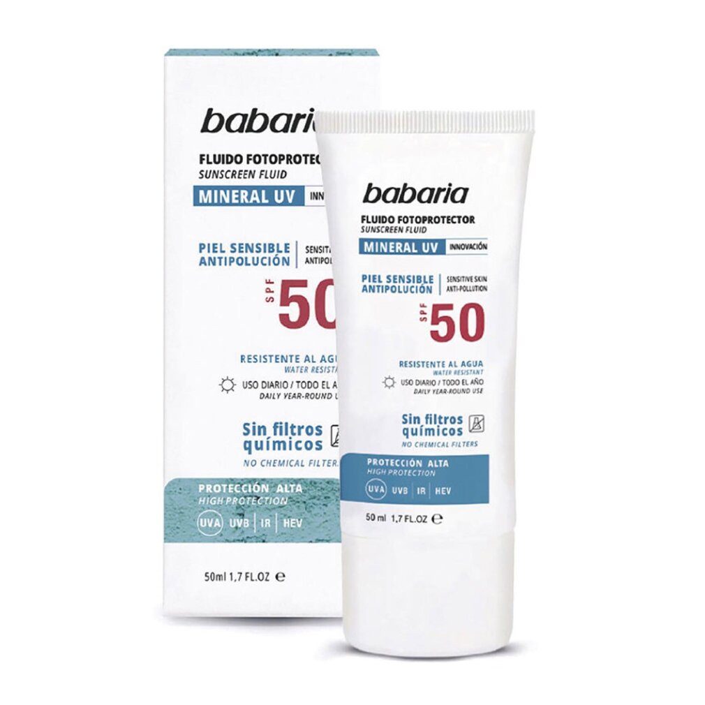 babaria Sonnenschutzcreme Babaria Sun Mineral Fotoprotector Facial Fluid Spf50