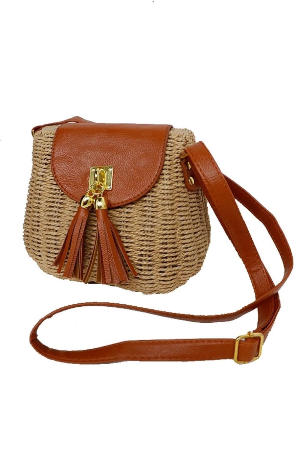 Goodman Design Schultertasche Ovale Korbtasche aus Rattan – Stilvoll und leicht, Bequemer Tragekomfort, leicht und handlich