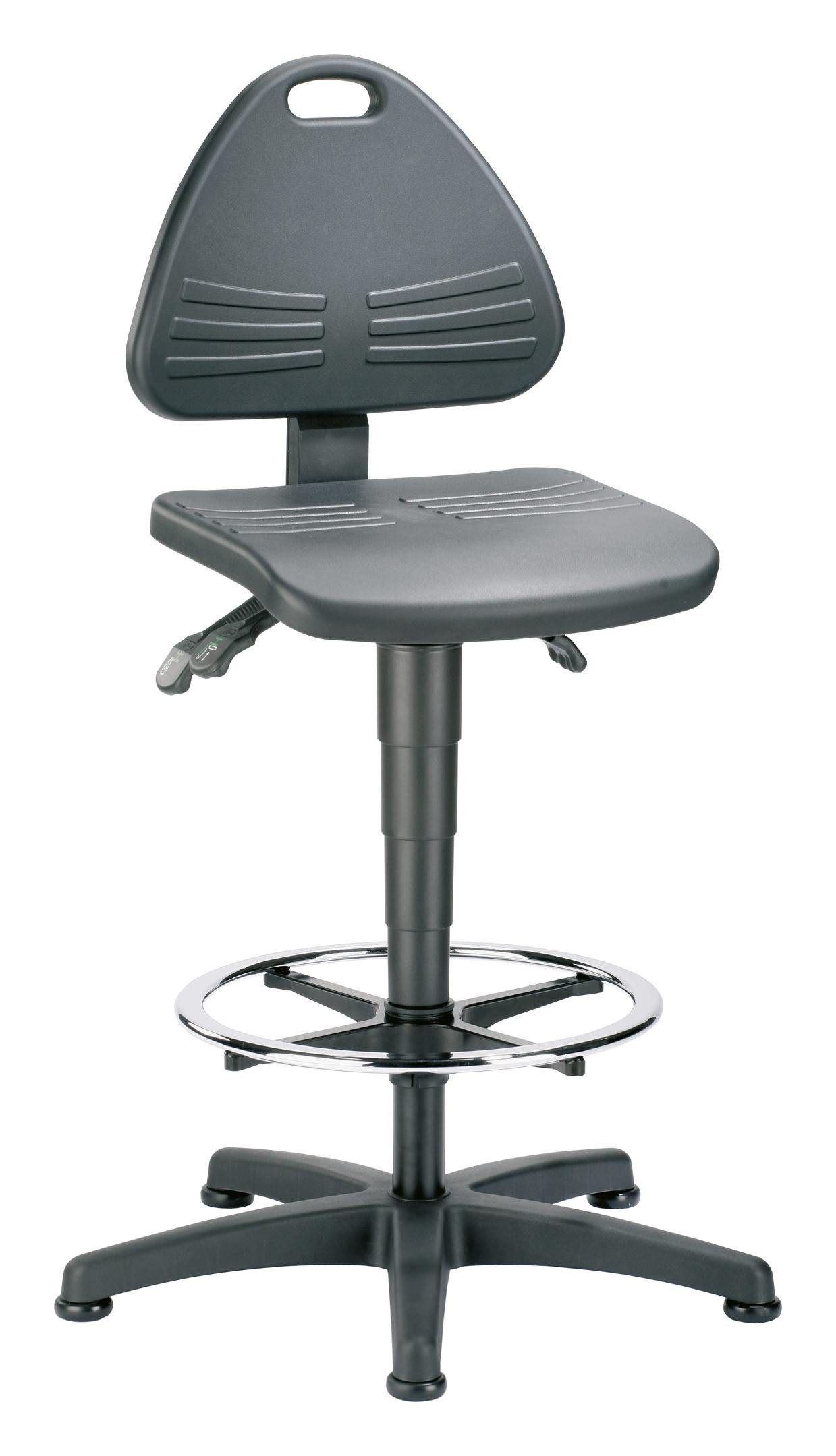 bimos Drehstuhl, Arbeitsdrehstuhl Isitec 9613-2000 mit Gleitern und Fussring