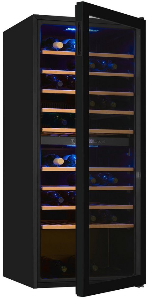 exquisit Weinkühlschrank WS2-114-GTE-160G, für 114 Standardflaschen á 0,75l,Für Weinliebhaber - stilvoll & perfekt temperiert für 114 Flaschen