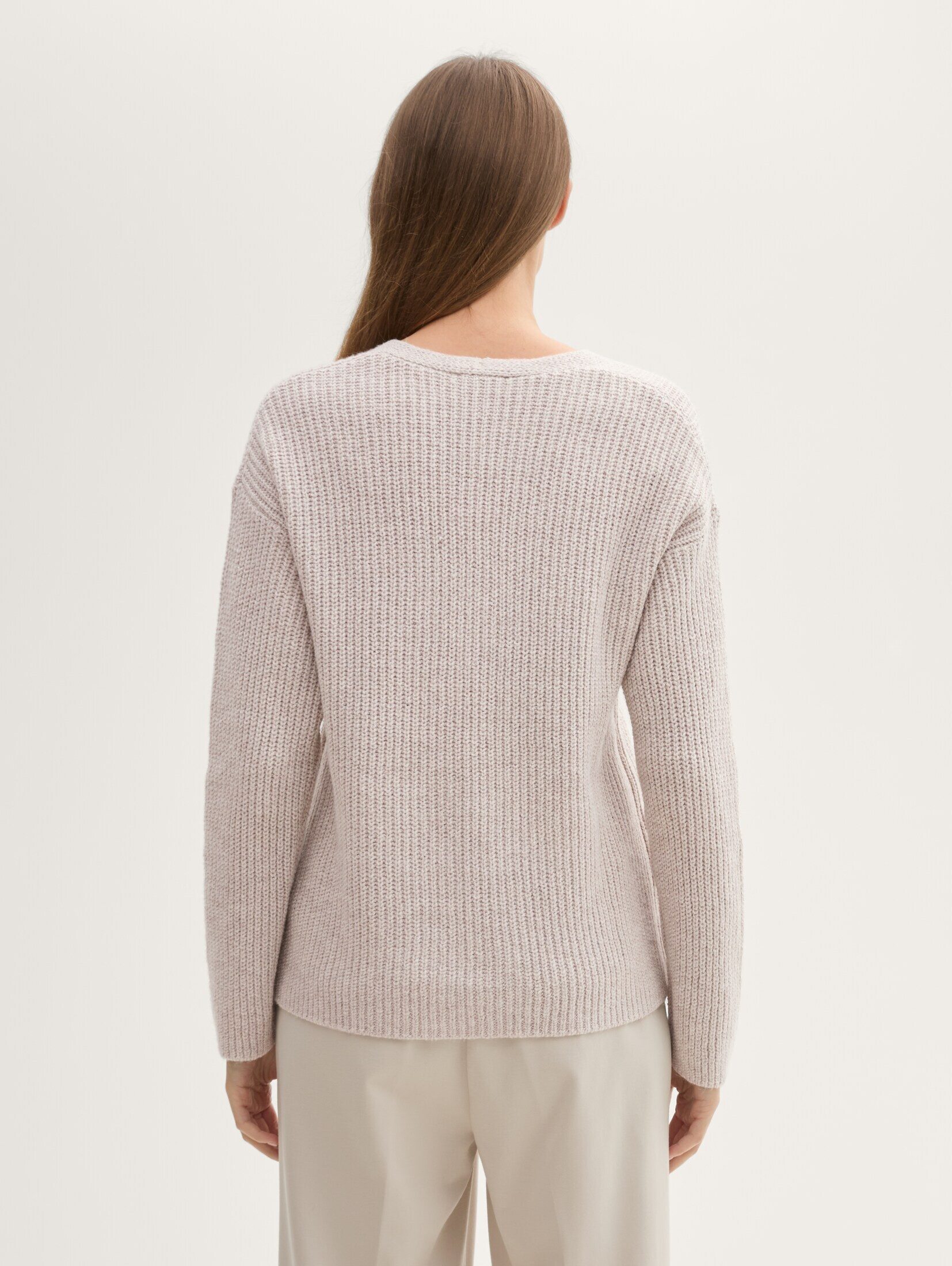 TOM TAILOR Strickpullover Pullover & Strickjacken Strickpullover mit V-Ausschnitt