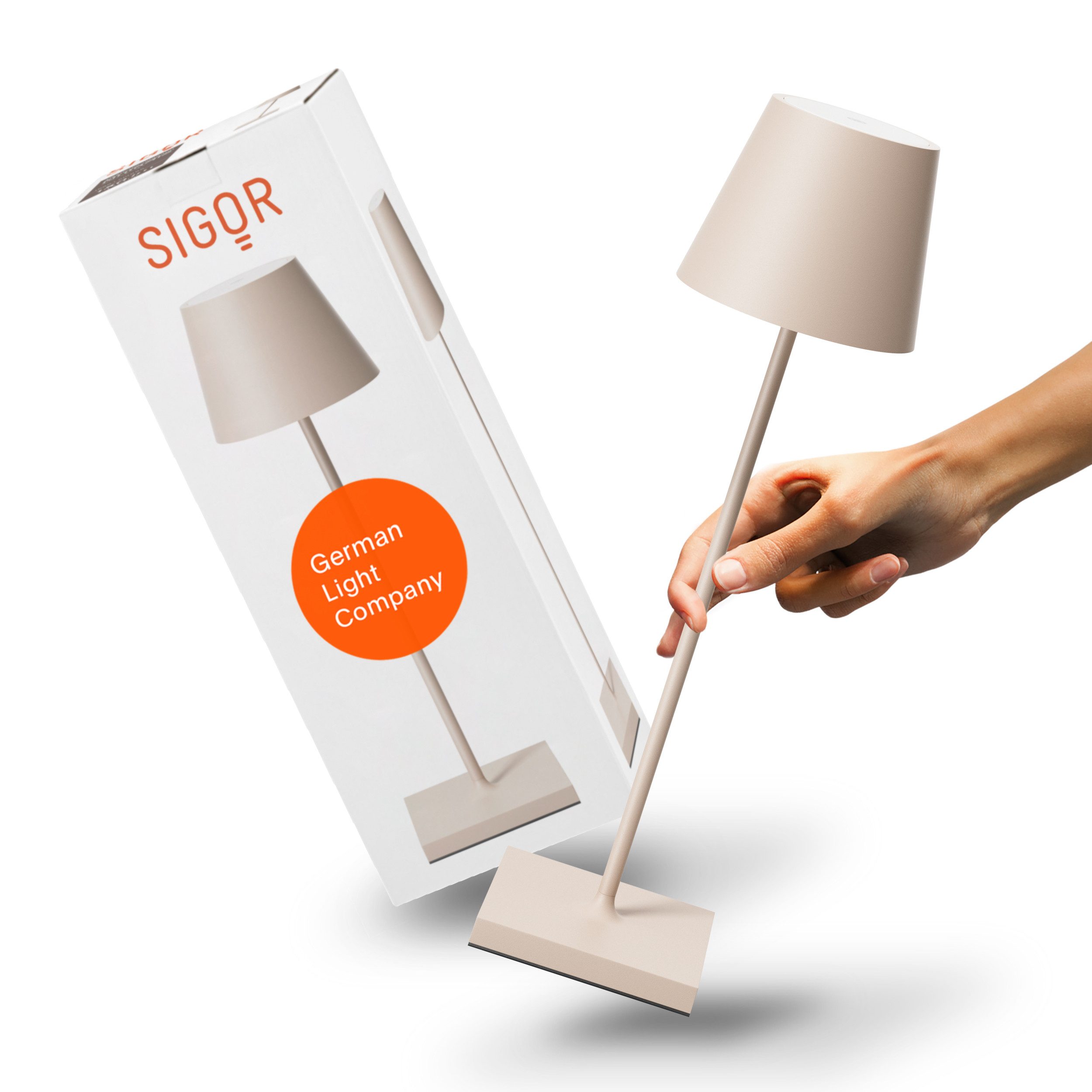 SIGOR LED Tischleuchte, Dimmbar, LED fest integriert, 2.700 + 2.200 K