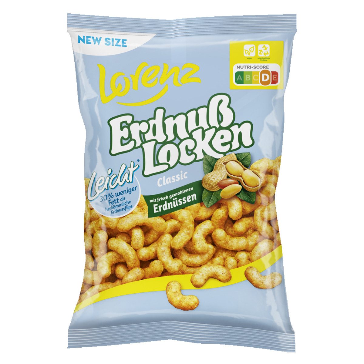 LORENZ Knabberei, Lorenz Erdnusslocken Leicht luftig mild und lecker im Geschmack 150g