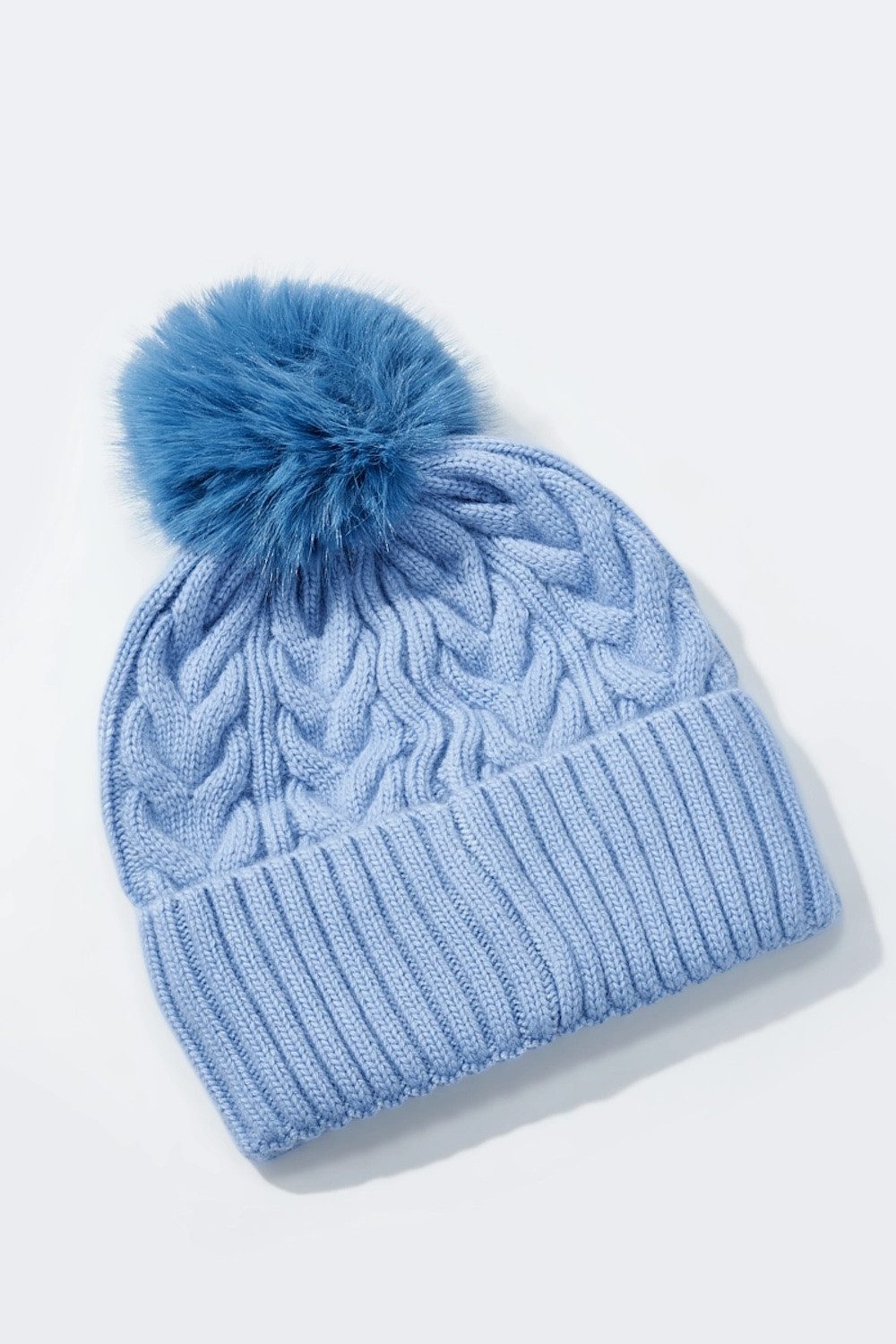 LK Trend & Style Bommelmütze Gestrickte Wollmütze sportlich, warmes Accessoires