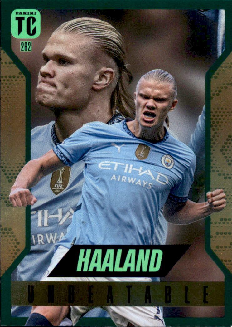 Topps Sammelkarte 262 - Erling Haaland - Unbeatable - Green Light - 2025