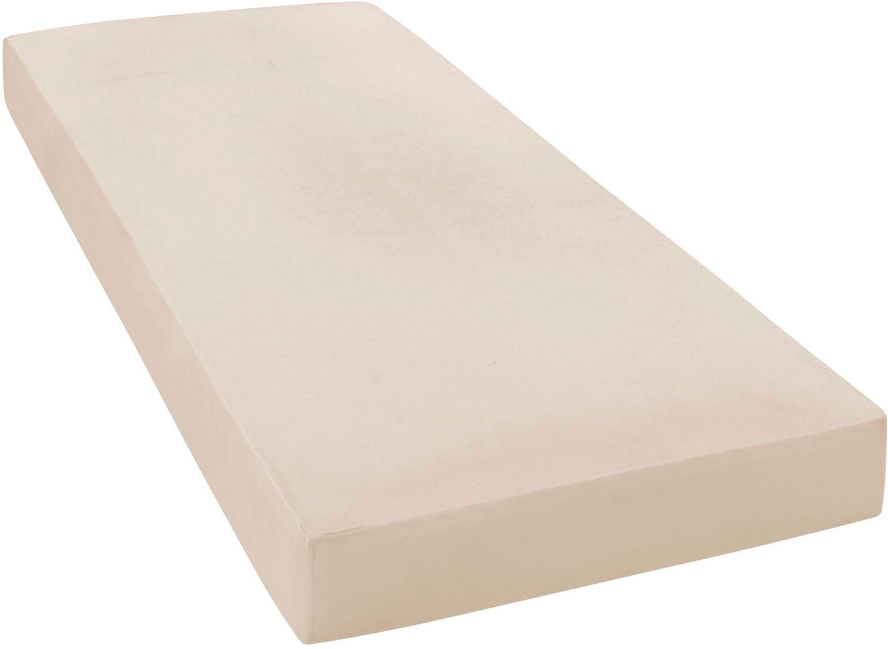 Janine Spannbettlaken ELASTIC 5002, Jersey-Elasthan, Gummizug: rundum, (1 Stück), für Matratzen bis 35 cm Höhe, 95% Baumwolle, hochwertig, langlebig