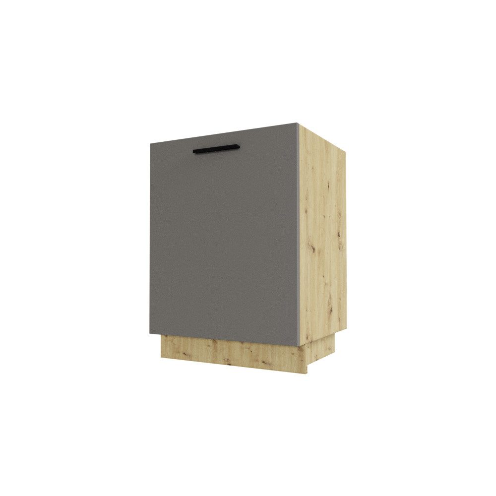 Feldmann-Wohnen Unterschrank Bonn (1-türig, 1 Einlegeboden, 1-St., moderne Optik, MDF Fronten) 60x50x82cm Front- & Korpusfarbe wählbar