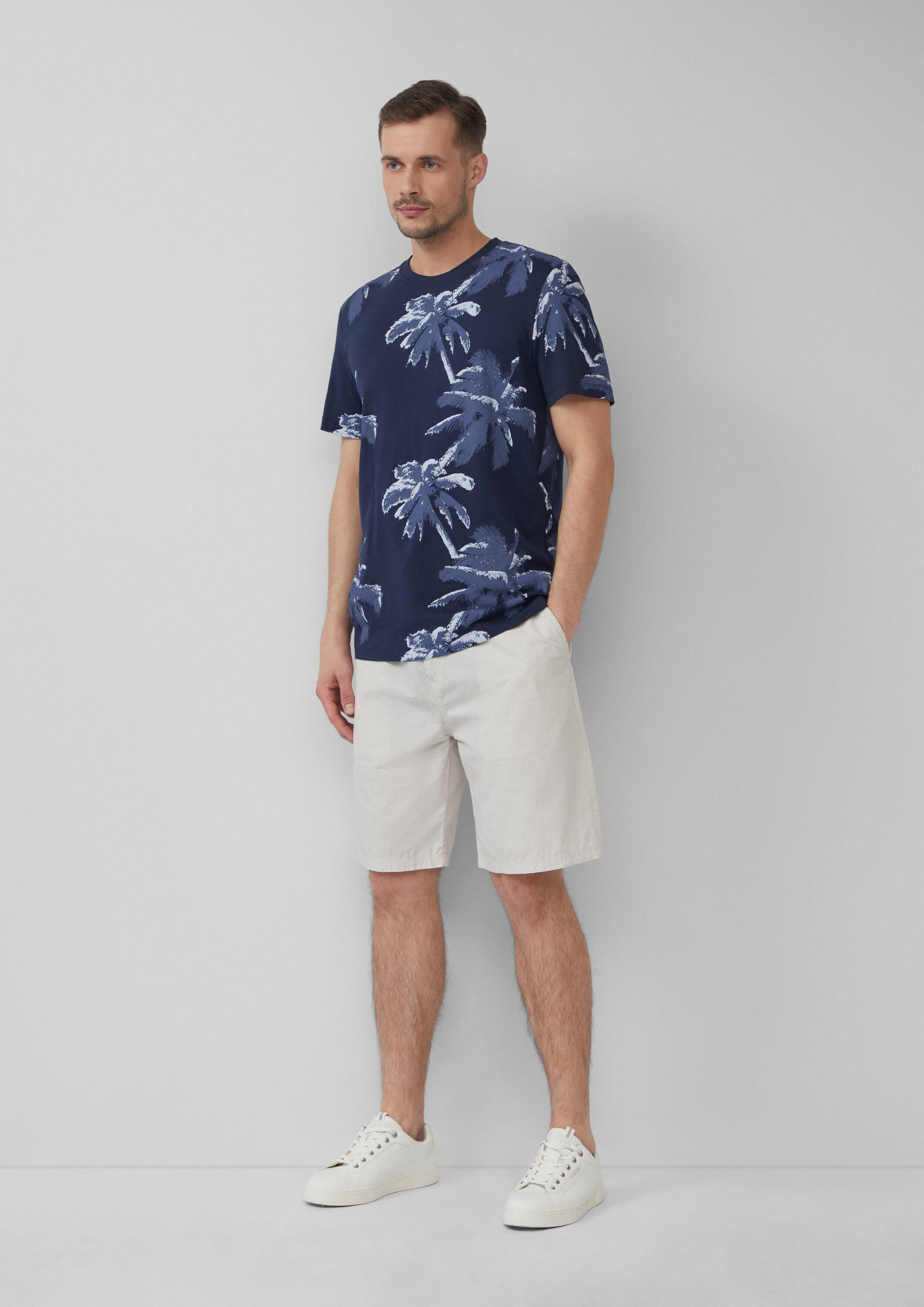 s.Oliver Shorts Bermuda DETROIT Relaxed-Fit-Bermuda mit Minimalmuster und Elastikbund