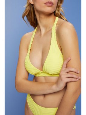 Esprit Triangel-Bikini-Top Wattiertes Neckholder-Bikinitop aus Jacquard