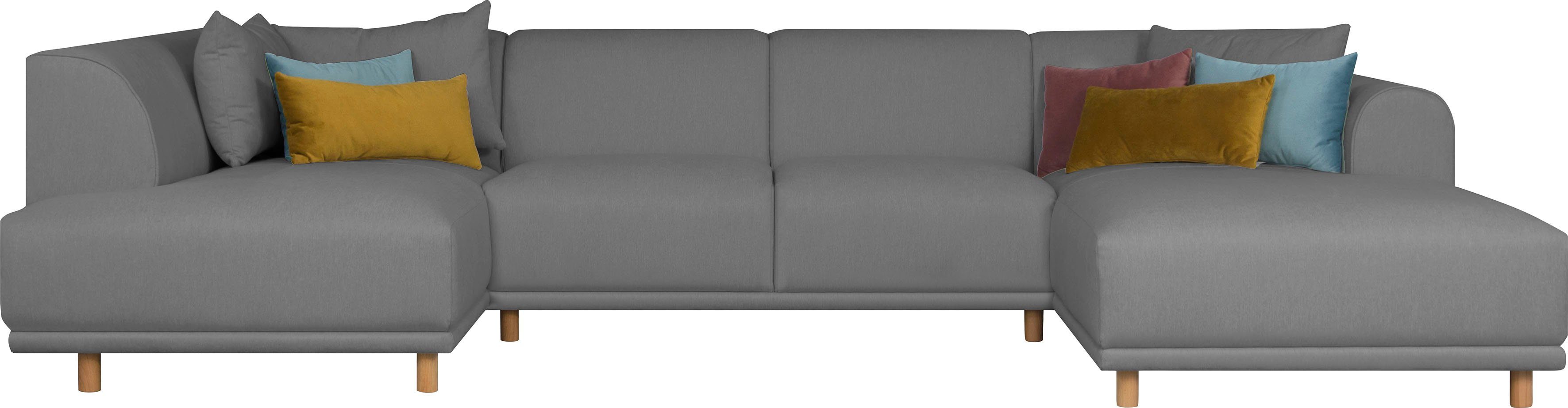 andas Wohnlandschaft Maroon U-Form, in skandinavischem günstig online kaufen