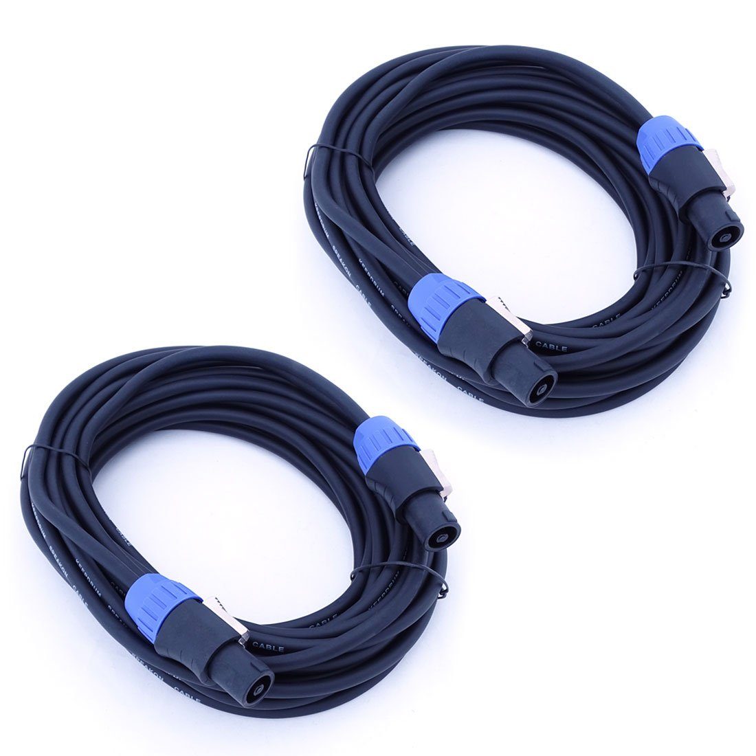 keepdrum SC004 Boxenkabel Speakon-Kabel 15m 2 Stück Audio-Kabel