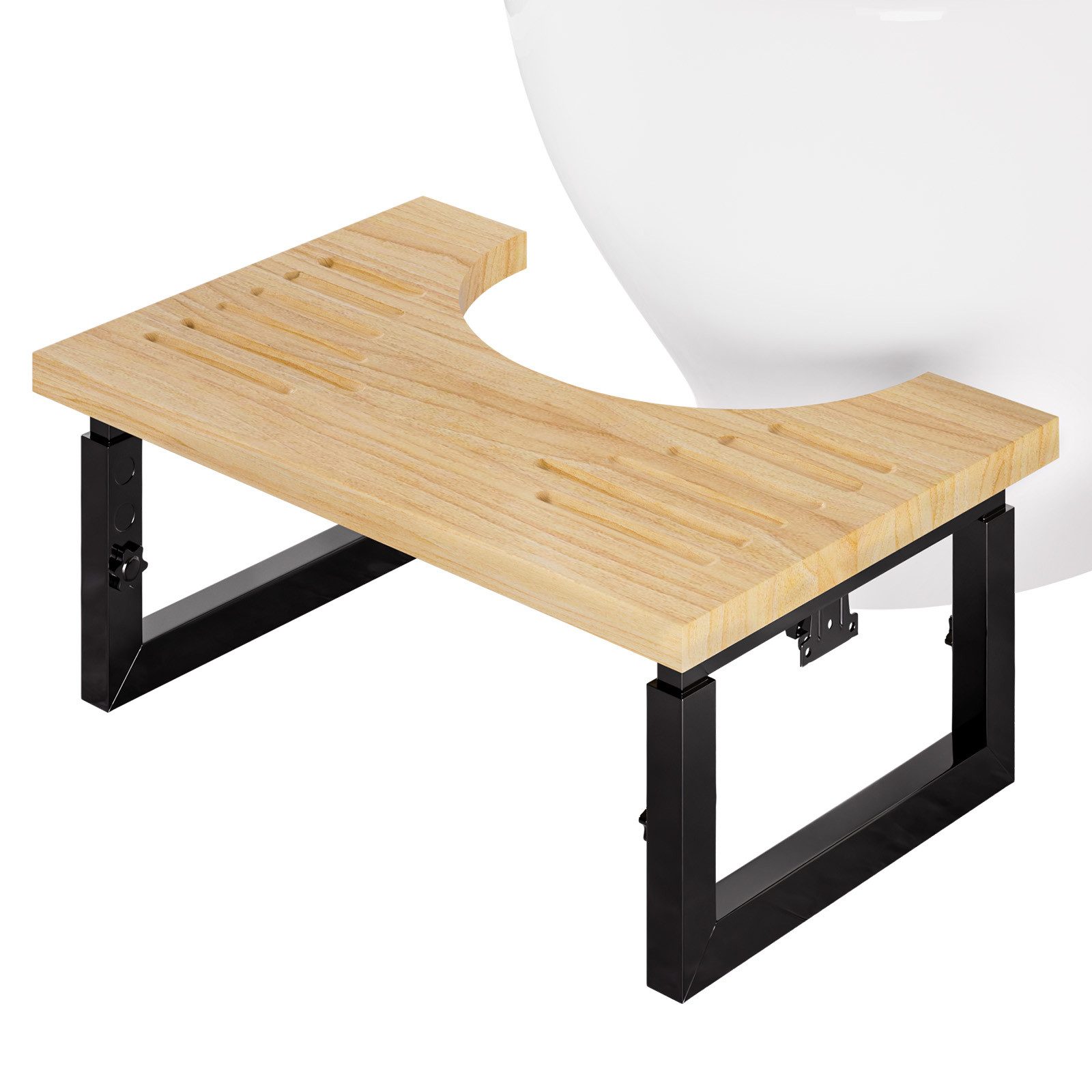 Yorbay Badhocker Bambus Toilettenhocker mit Klappfunktion, 3-Stufen Höhenei günstig online kaufen