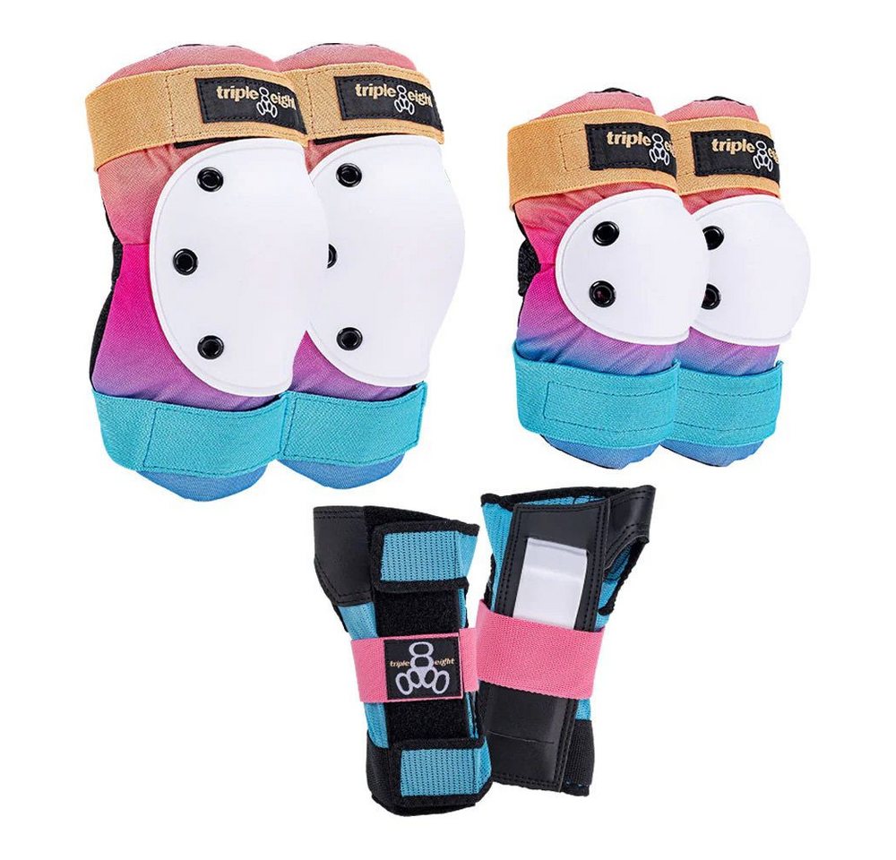 Triple 8 Protektoren-Set Saver Series 3-Pack (inkl. Knieschoner, Ellenbogenschoner und Handgelenkschoner), für Kinder und Erwachsene