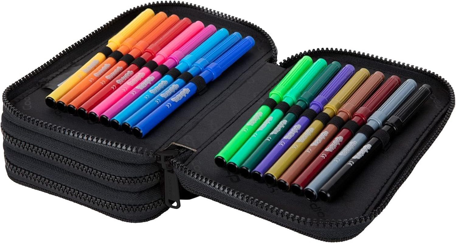 GOLDKIDS Federmäppchen Federtasche 3-fache Federmappe, (46-teilig gefüllte Schüleretui Stifte und Pinsel, 1-tlg., inkl. Aufgabenheft Federbox), Etui Stiftetasche Schlamper-Etui Schul-Etui Soldier Military