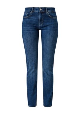 s.Oliver 5-Pocket-Jeans Jeans Karolin / Regular Fit / Mid Rise / Straight Leg Leder-Patch, Waschung