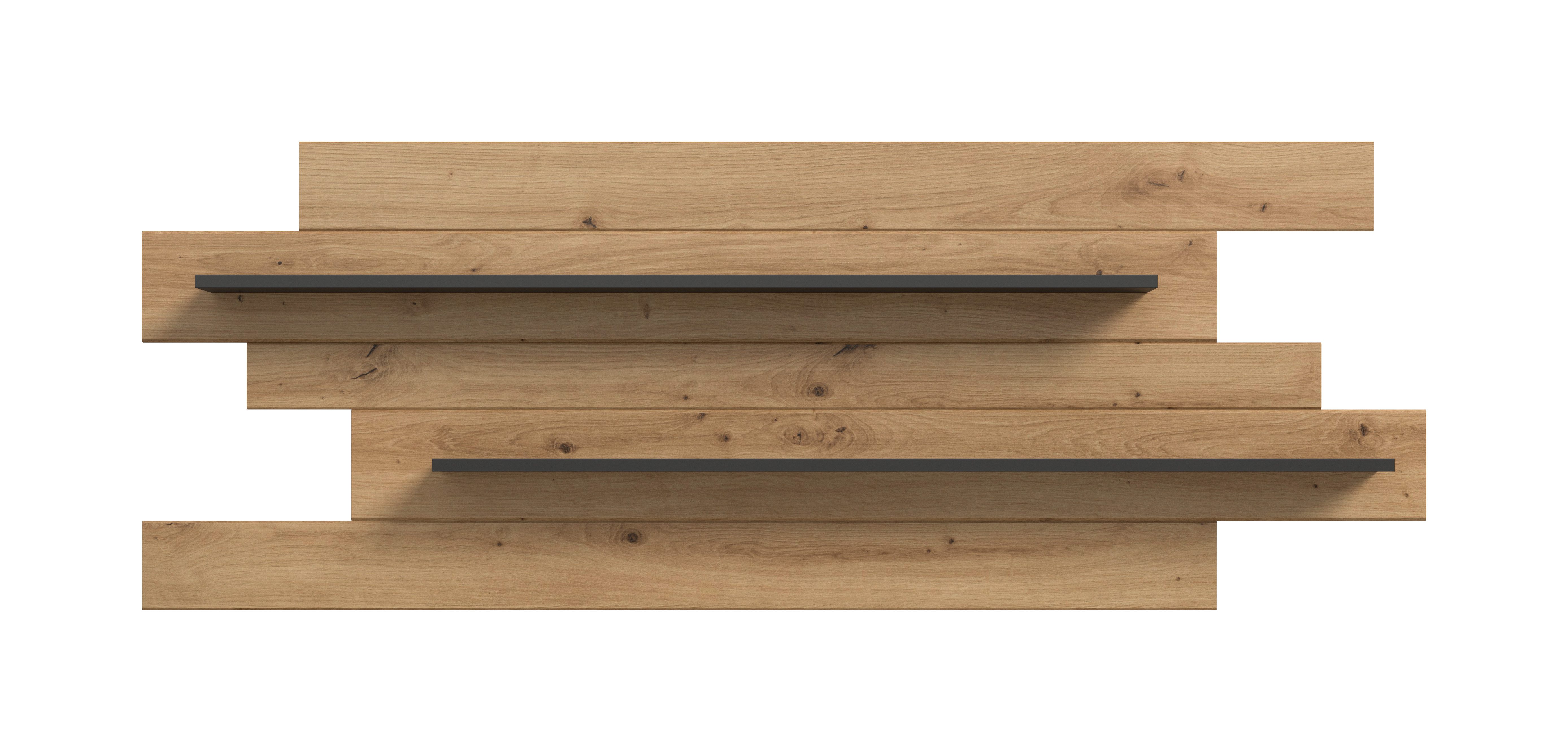 furnling Wandboard Cano, 1-tlg., 2 Ablageböden, versetzte Form, Breite 184 cm, Artisan Nachbildung