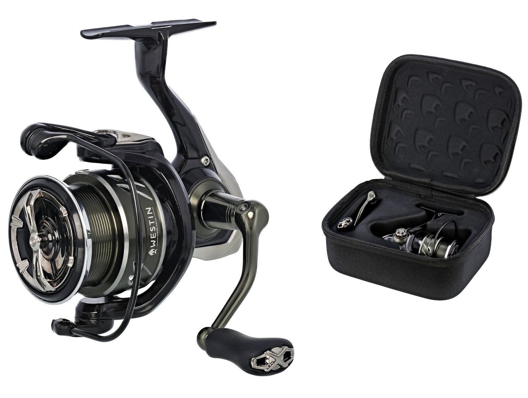 Westin Fishing Spinnrolle W2 Reel Spinn Rolle in 5 Größen - 6 Kugellager - Angeln Raubfisch, 1-tlg., Rolle mit Koffer), Für alle Wasser geeignet