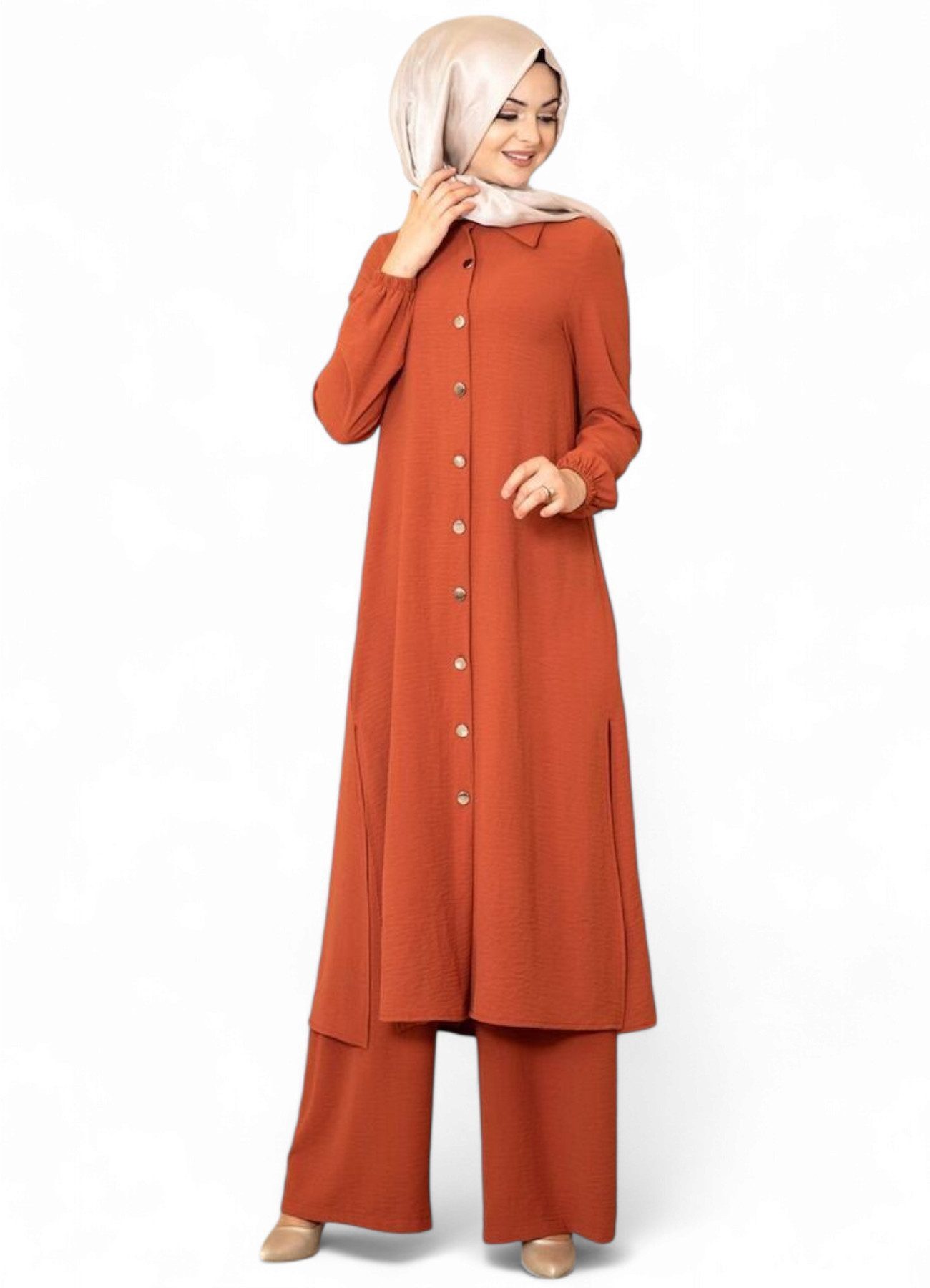 Modavitrini Longtunika Damen Anzug Lange Tunika günstig online kaufen