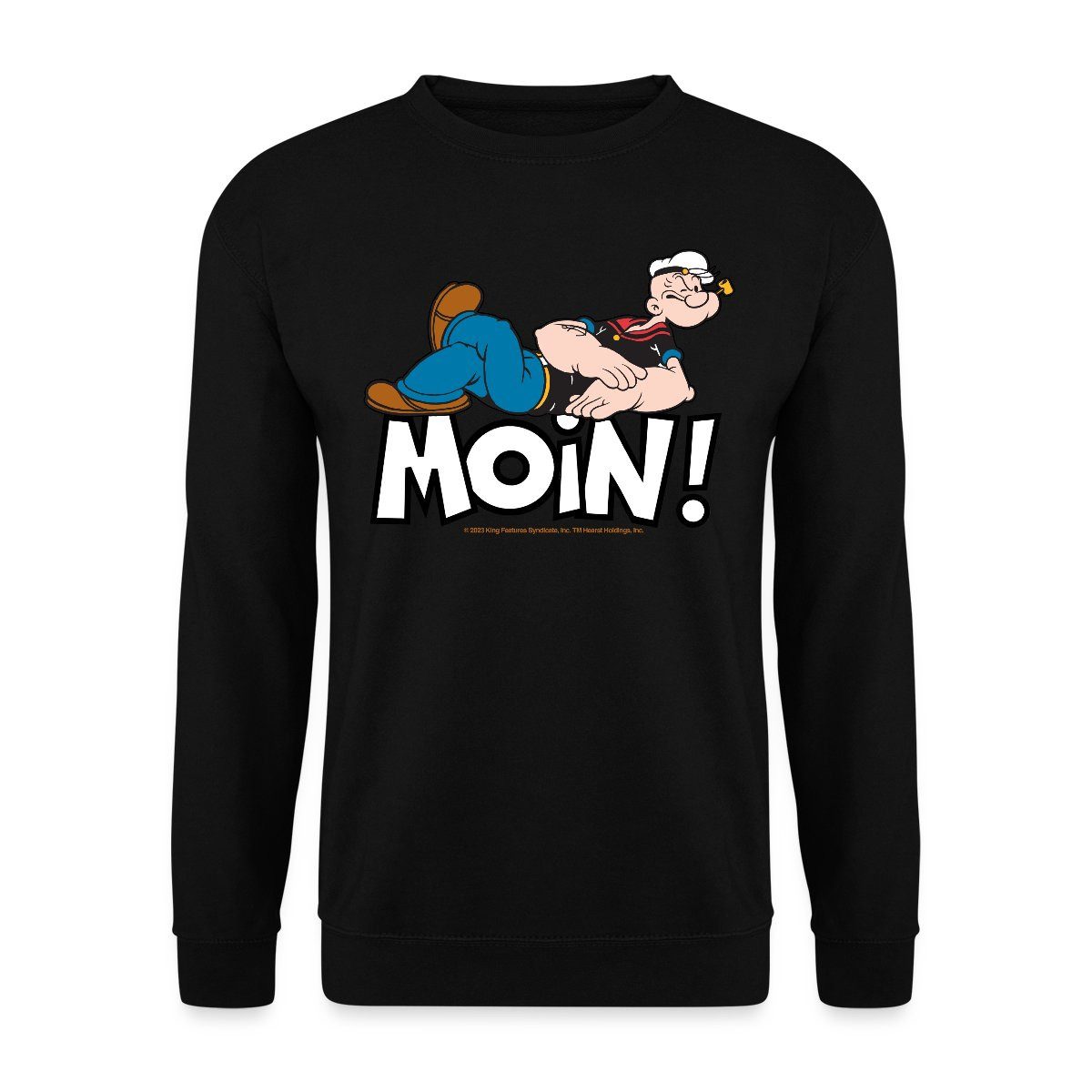 Sweatshirt Popeye Faulenzen Mit Schrift Moin Unisex Pullover