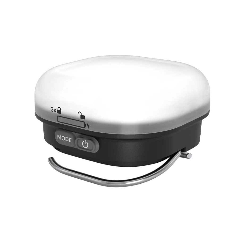 Silva Gartenleuchte Glow Recharge LED Campinglampe 350 Lumen - Schwarz Laterne, warmweiß, kaltweiß, kompakt, einstellbare Lichtfarbe, verschiedene Modi