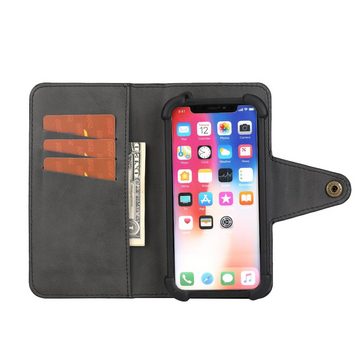 K-S-Trade Handyhülle für Apple iPhone 14 Pro, Handyhülle Schutzhülle Hülle Bookstyle Wallet-Case Bumper