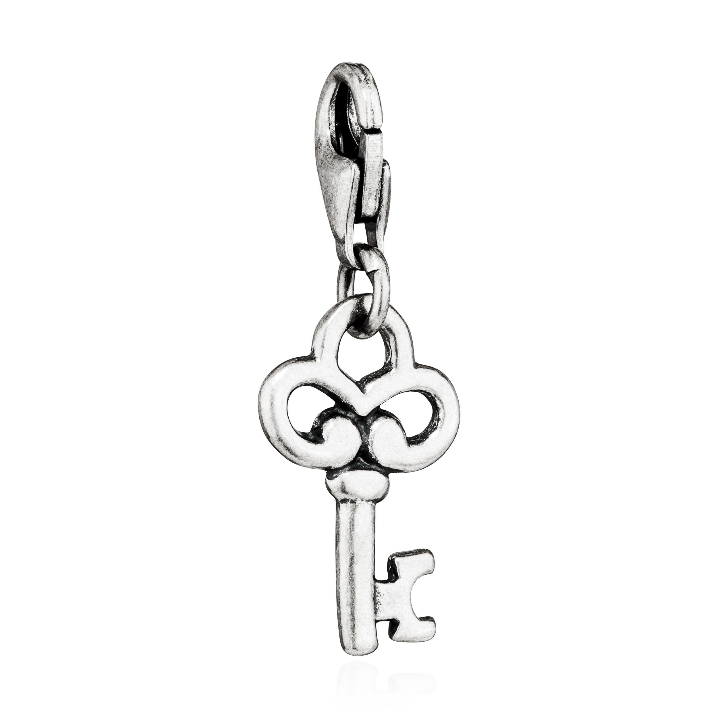 NKlaus Kettenanhänger Charm-Anhänger Schlüssel 925 15x10mm Silber antik Amule Silberanhänger